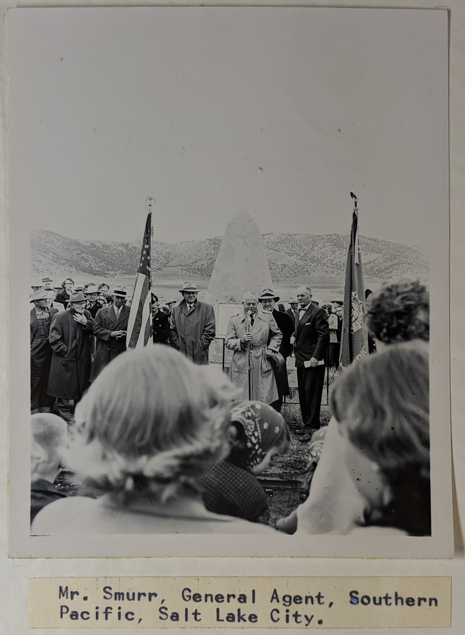Mr. Smurr, Southern Pacific RR General Agent, Salt Lake City, May 10. 1952. Bernice Gibbs Anderson Collection, NPS