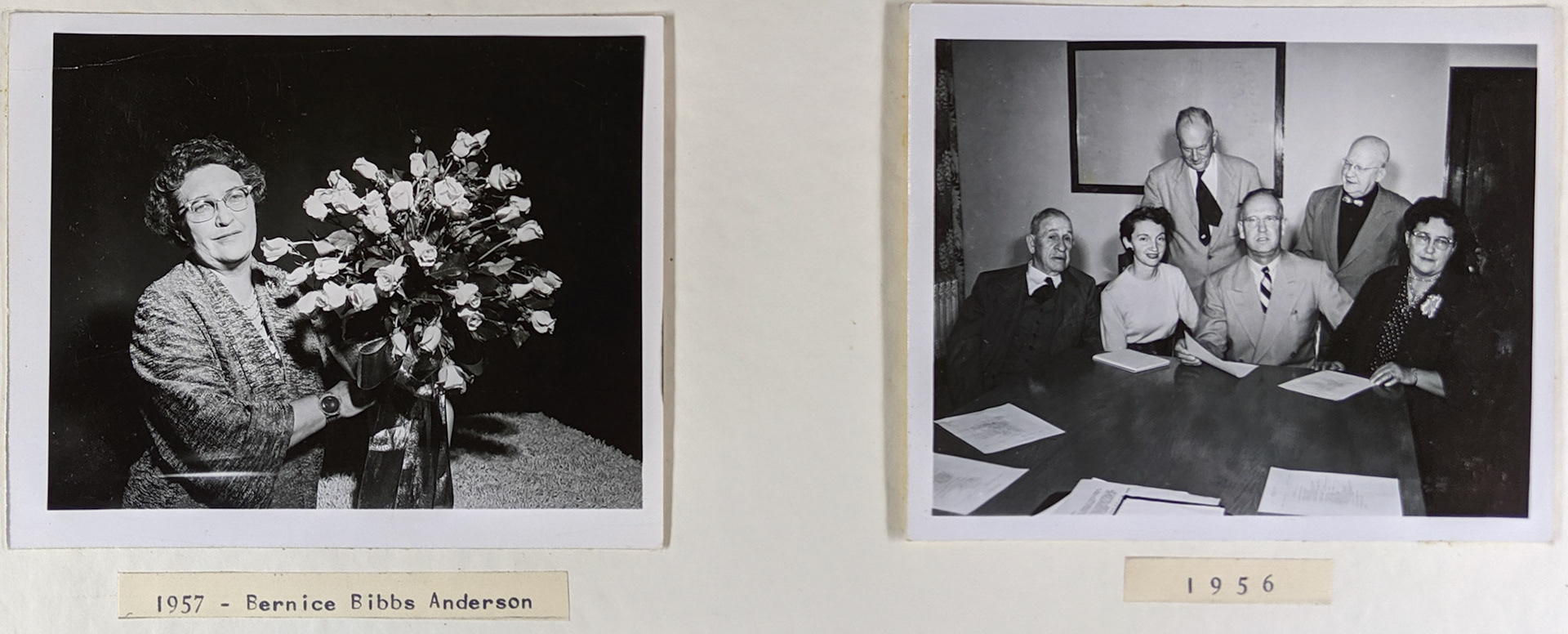 Photos in 1970 scrapbook, 1956-1957. Bernice Gibbs Anderson Collection, NPS