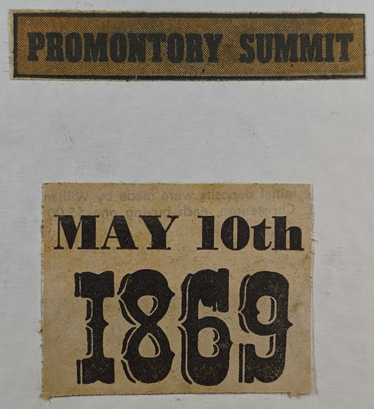 Ogden Standard-Examiner, May 4, 1969. Bernice Gibbs Anderson Collection, Golden Spike NHP, NPS