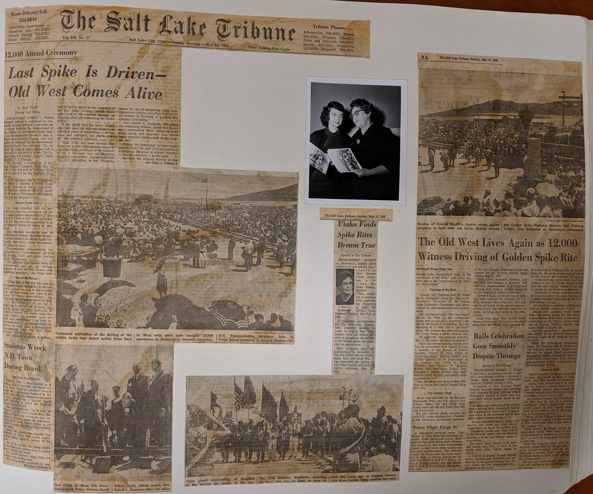 Newsclippings, Salt Lake Tribune, May 11, 1969