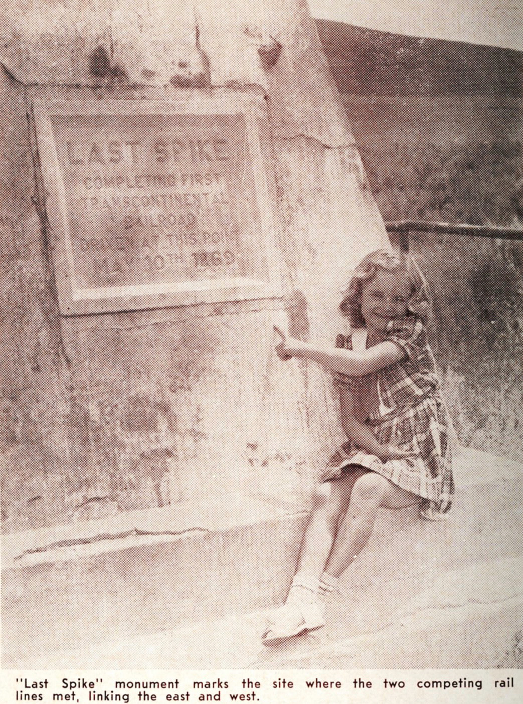 Where the Golden Spike was Driven, Sally Anderson Ward (Bernice's granddaughter), 1952. Bernice Gibbs Anderson Collection, NPS