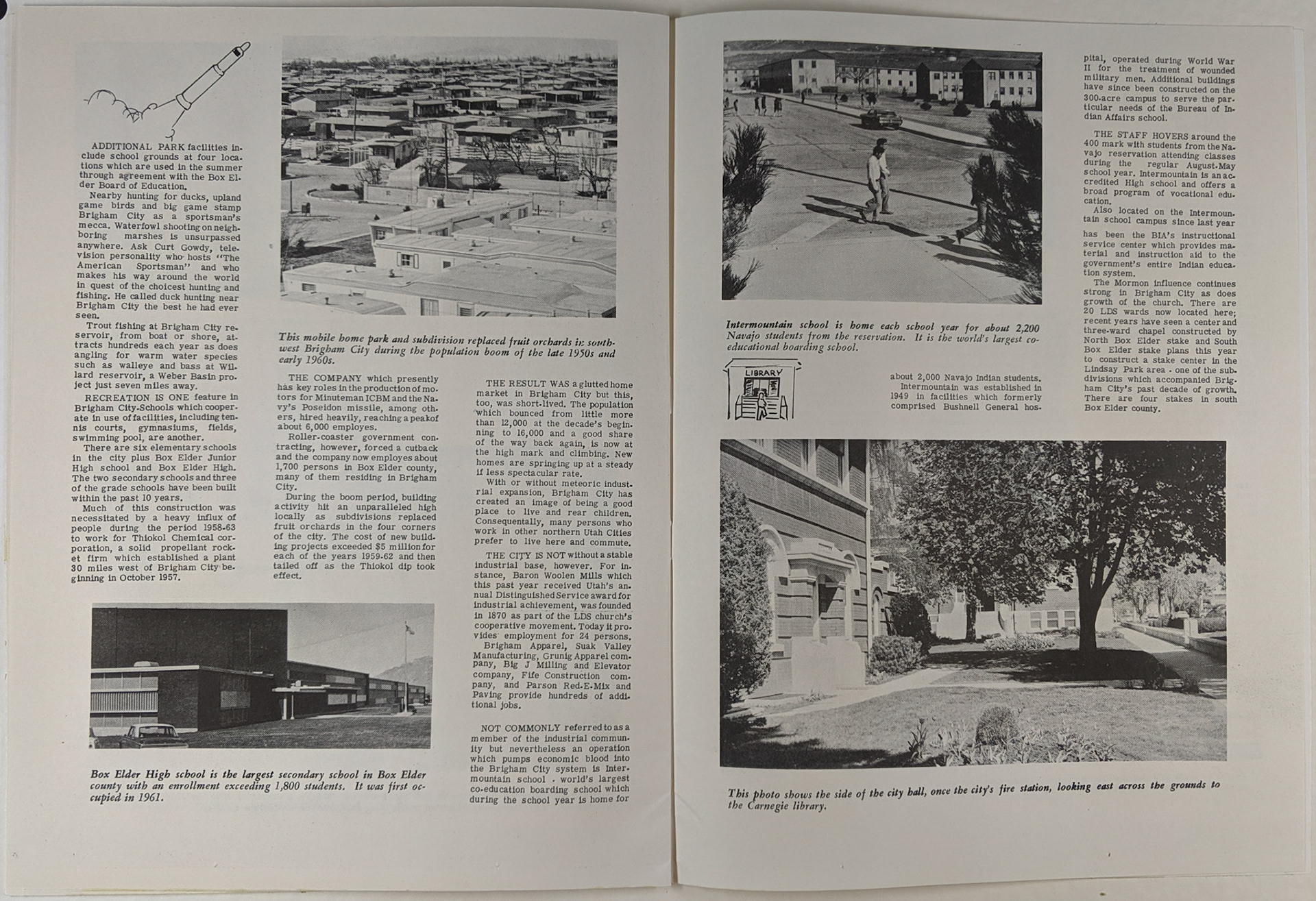 Brigham City, Golden Spike Headquarters brochure, 1969. Bernice Gibbs Anderson Collection, NPS