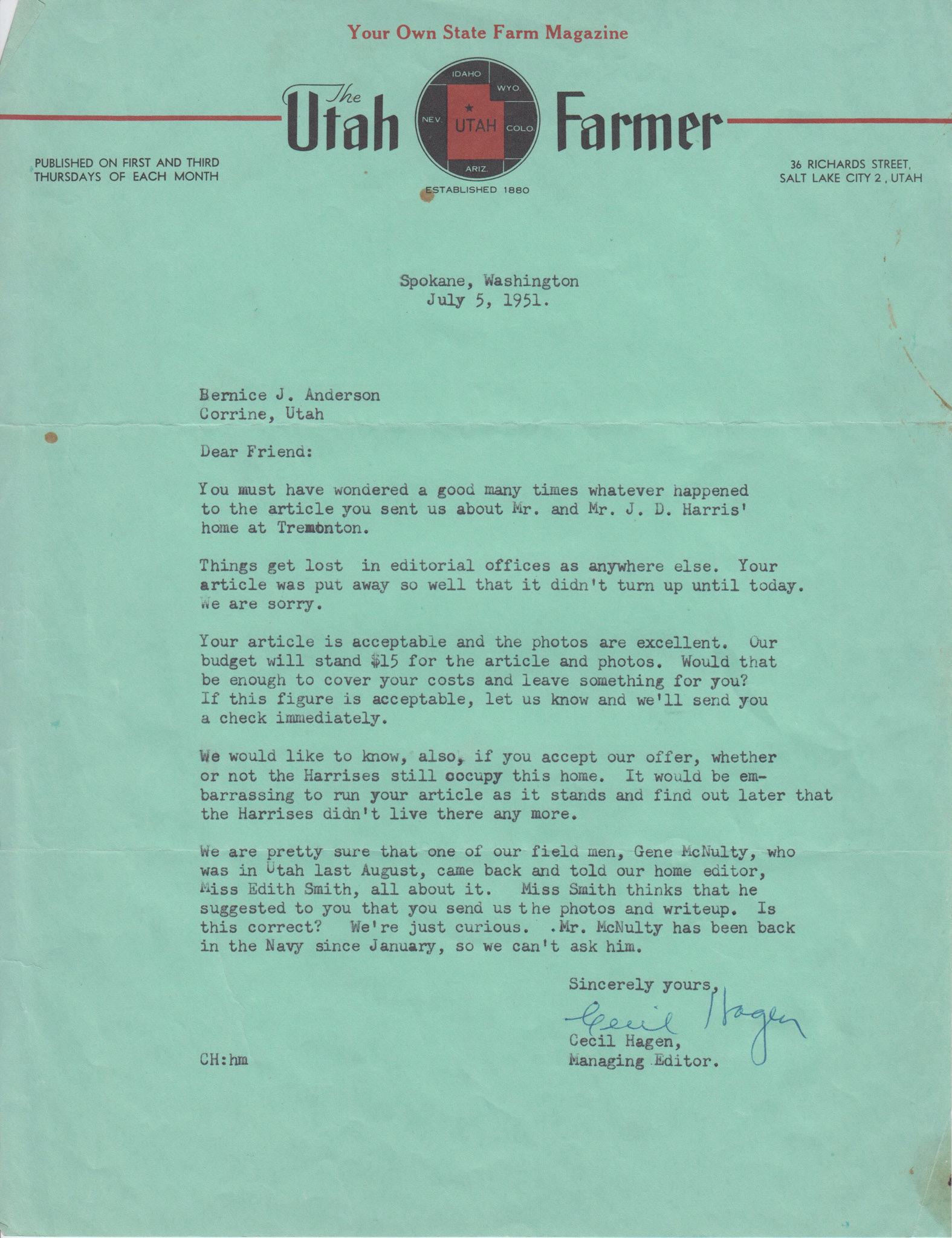 Golden Spike Association Sponsors template, 1951-1958. Bernice Gibbs Anderson Collection, NPS