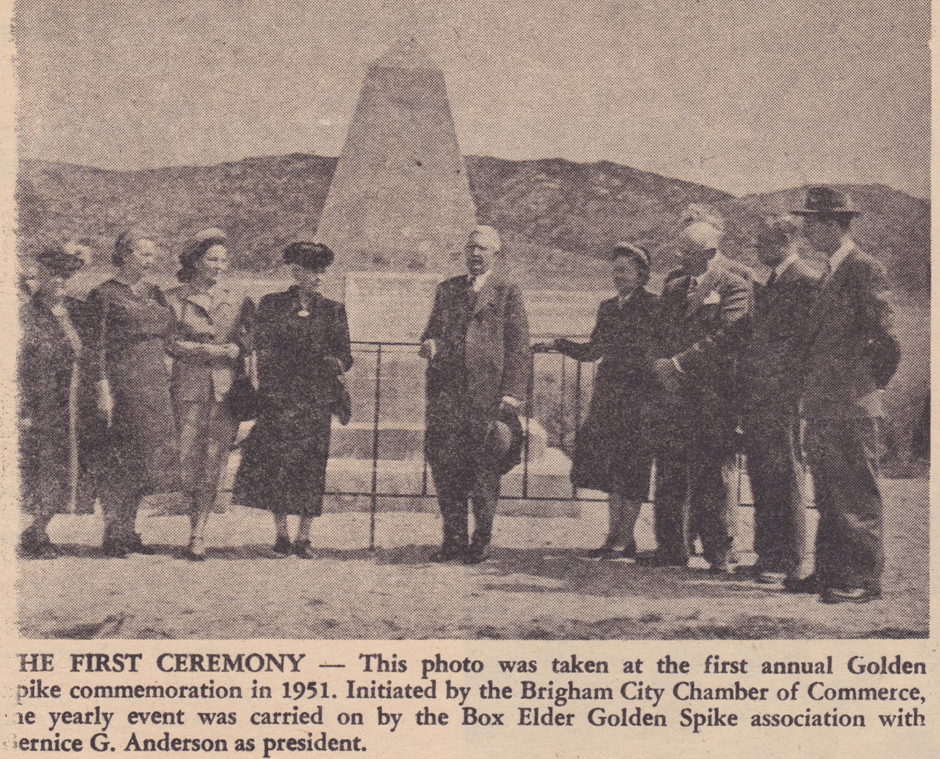 Newsclip, May 10, 1951, First Annual Golden Spike commemoration.