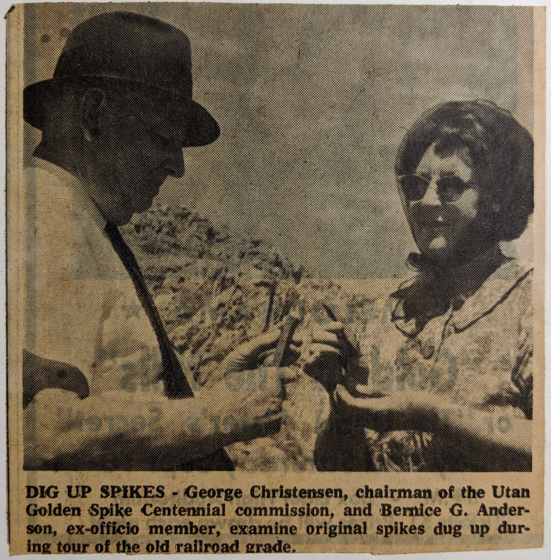 Photo of George Christensen and Bernice Gibbs Anderson, 1965. Bernice Gibbs Anderson Collection, NPS