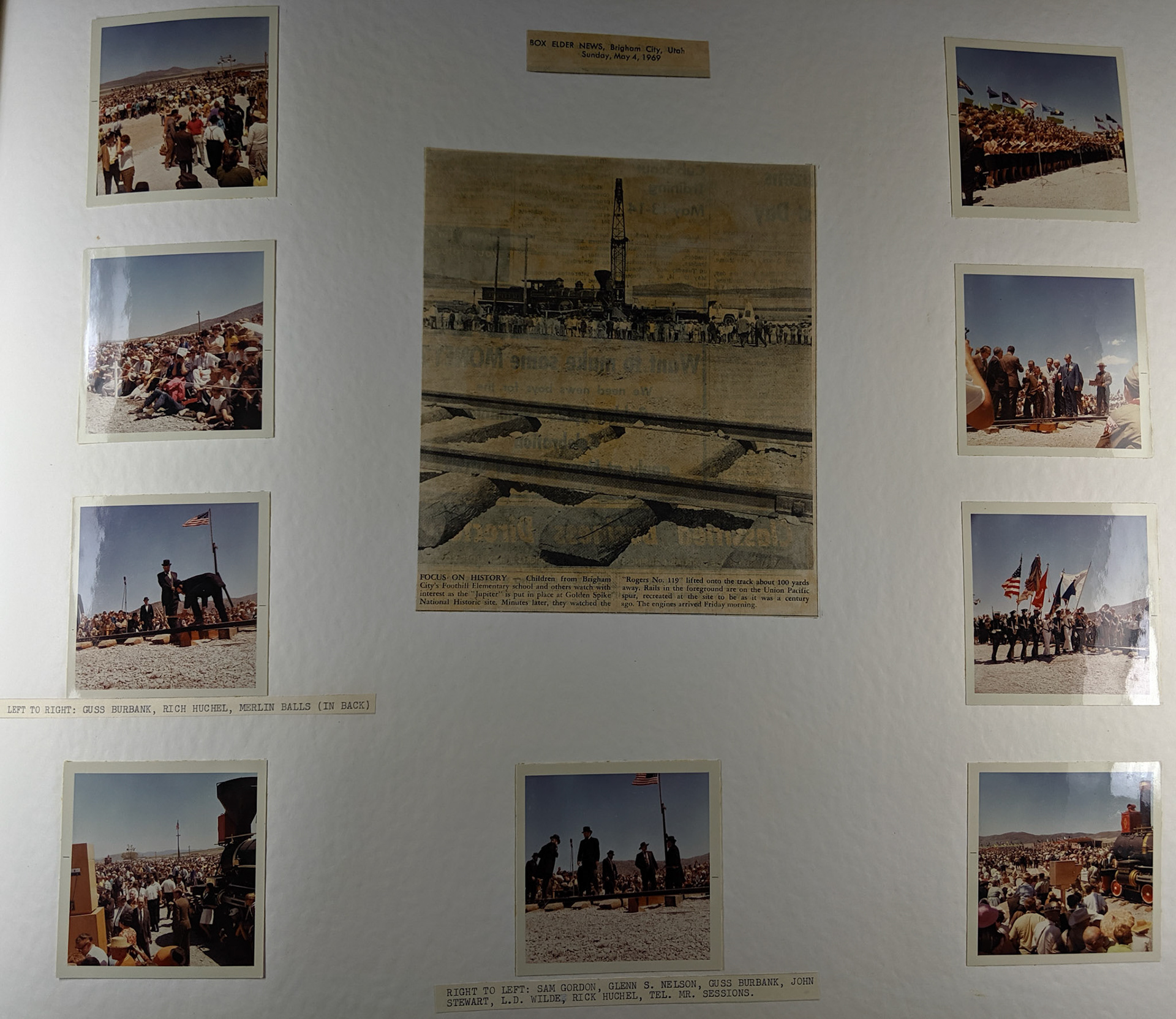 Color photos, 1969 Golden Spike Centennial, Bernice Gibbs Anderson Collection, NPS