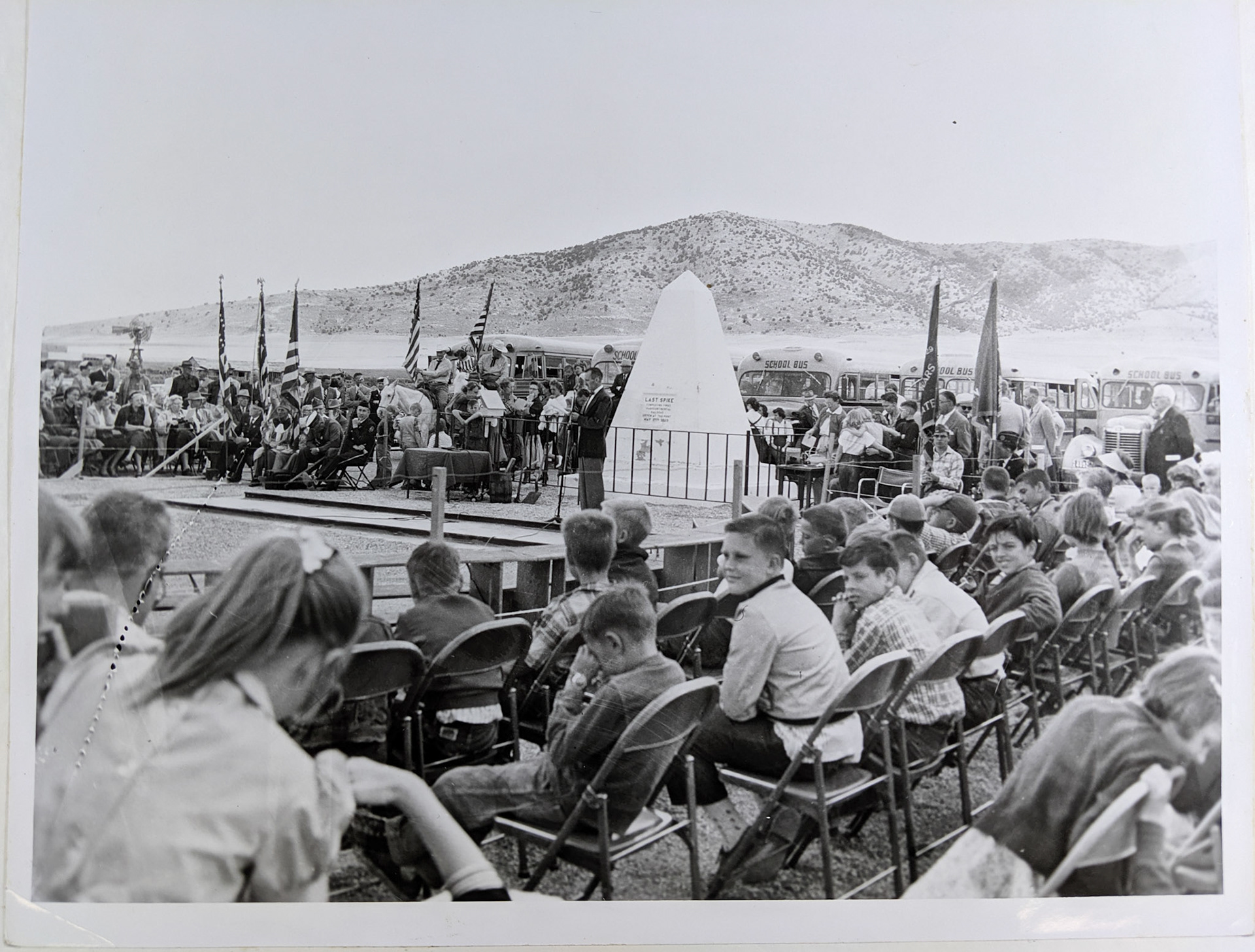 Students at May 10. 1968 Golden Spike Commemoration. Bernice Gibbs Anderson Collection, NPS