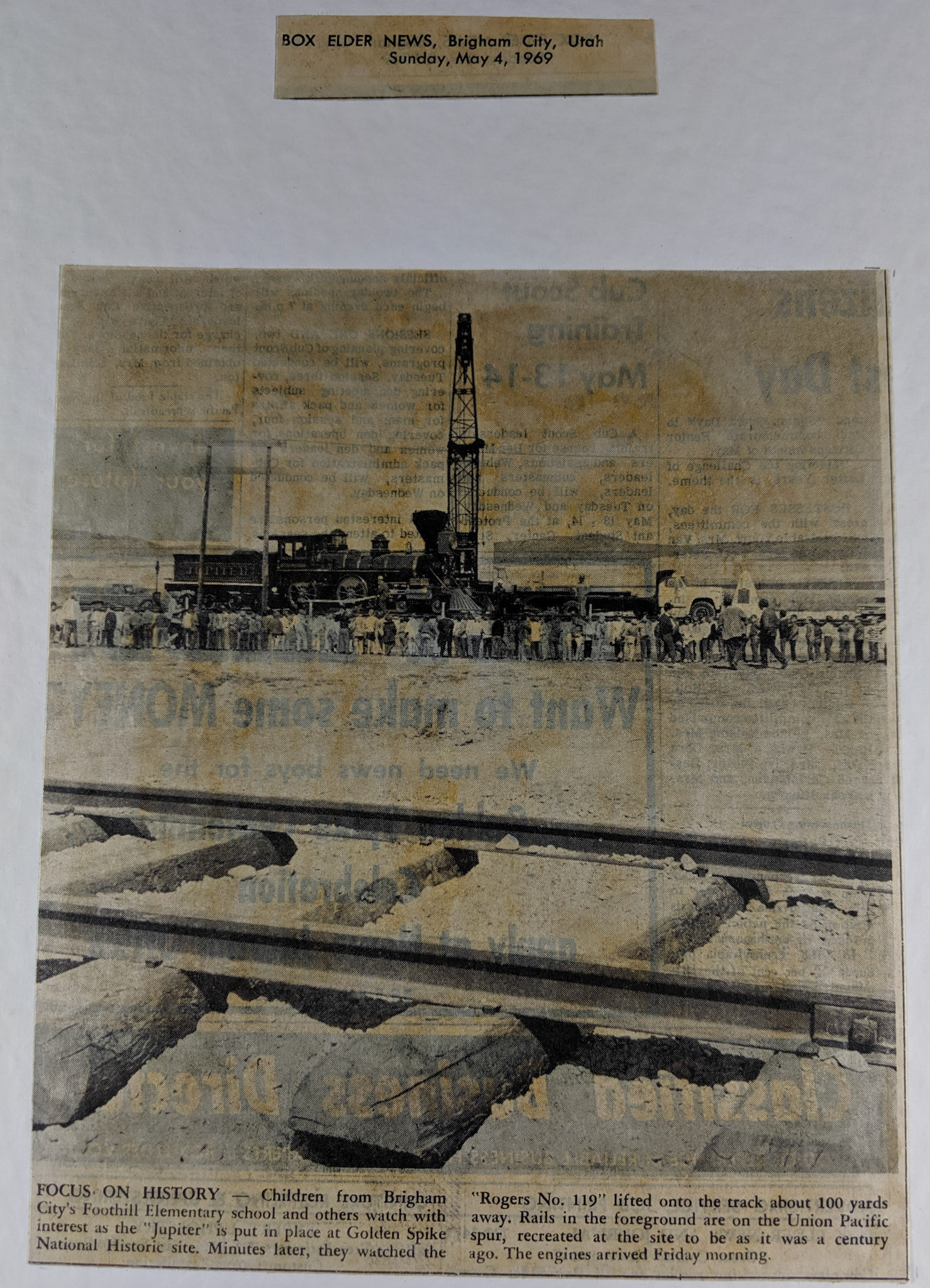 Color photos, 1969 Golden Spike Centennial, Bernice Gibbs Anderson Collection, NPS