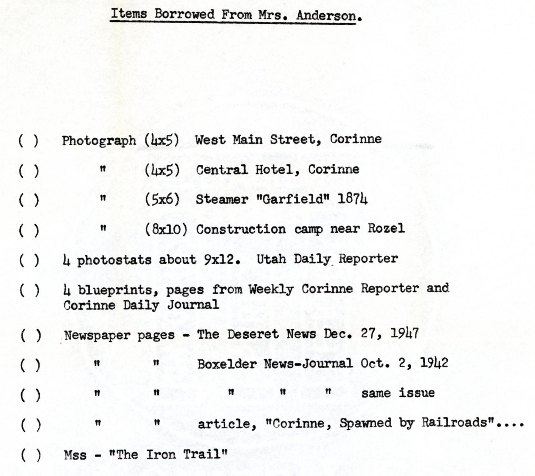 Letter from Clyde Eddy, page 3, August 22, 1952. Bernice Gibbs Anderson Collection, NPS