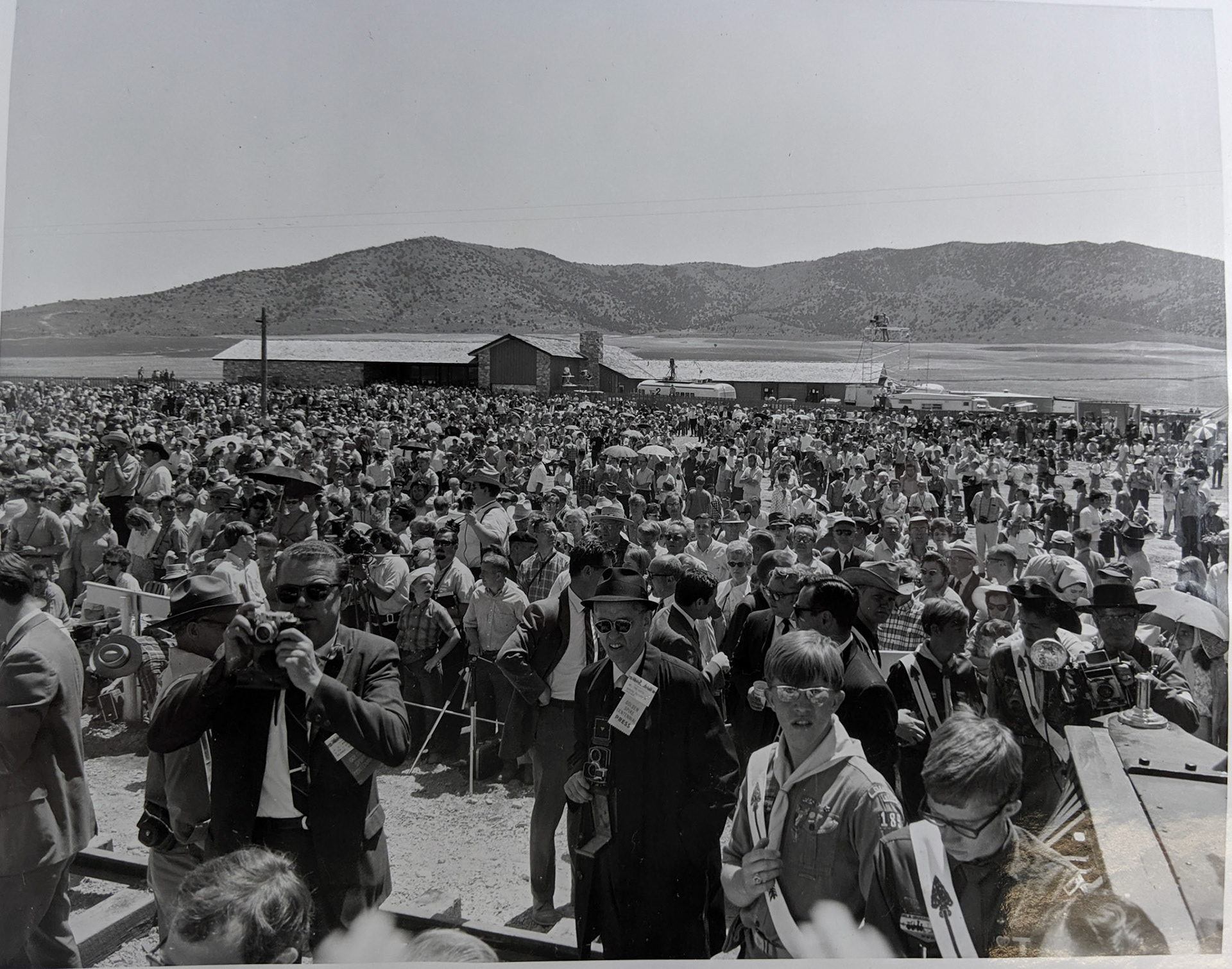 Crowd at Golden Spike Centennial, May 10. 1969, Bernice Gibbs Anderson Collection, Golden Spike NHP, NPS