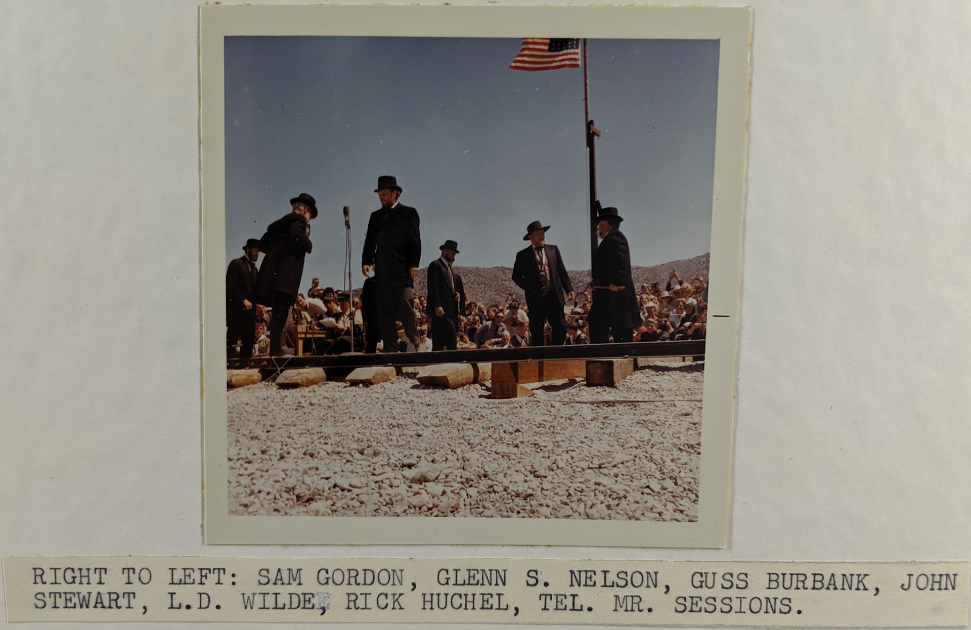 Color photos, 1969 Golden Spike Centennial, Bernice Gibbs Anderson Collection, NPS