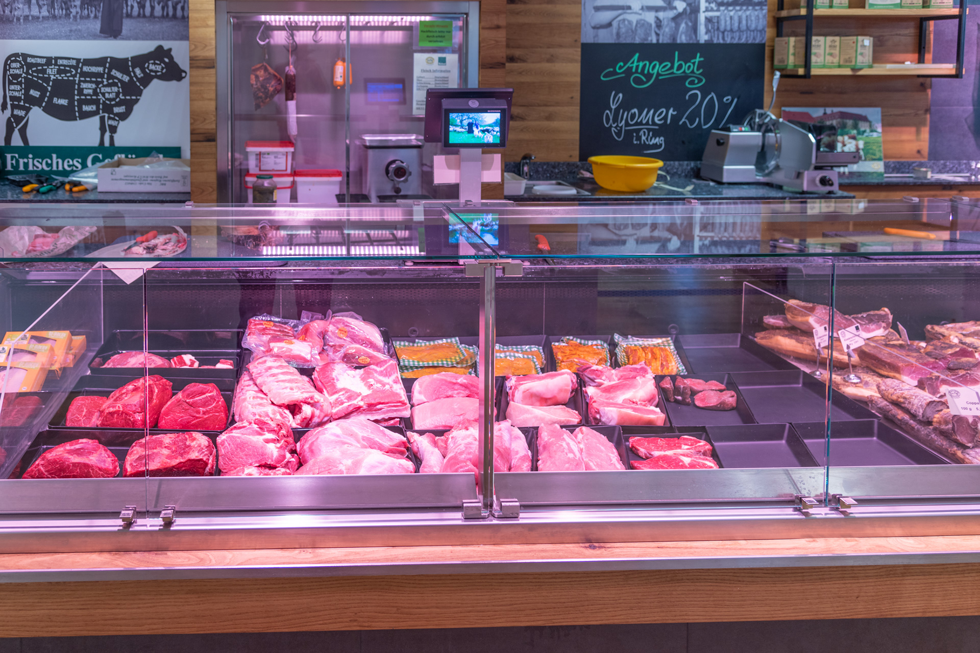 Fresh meat in the abbey store