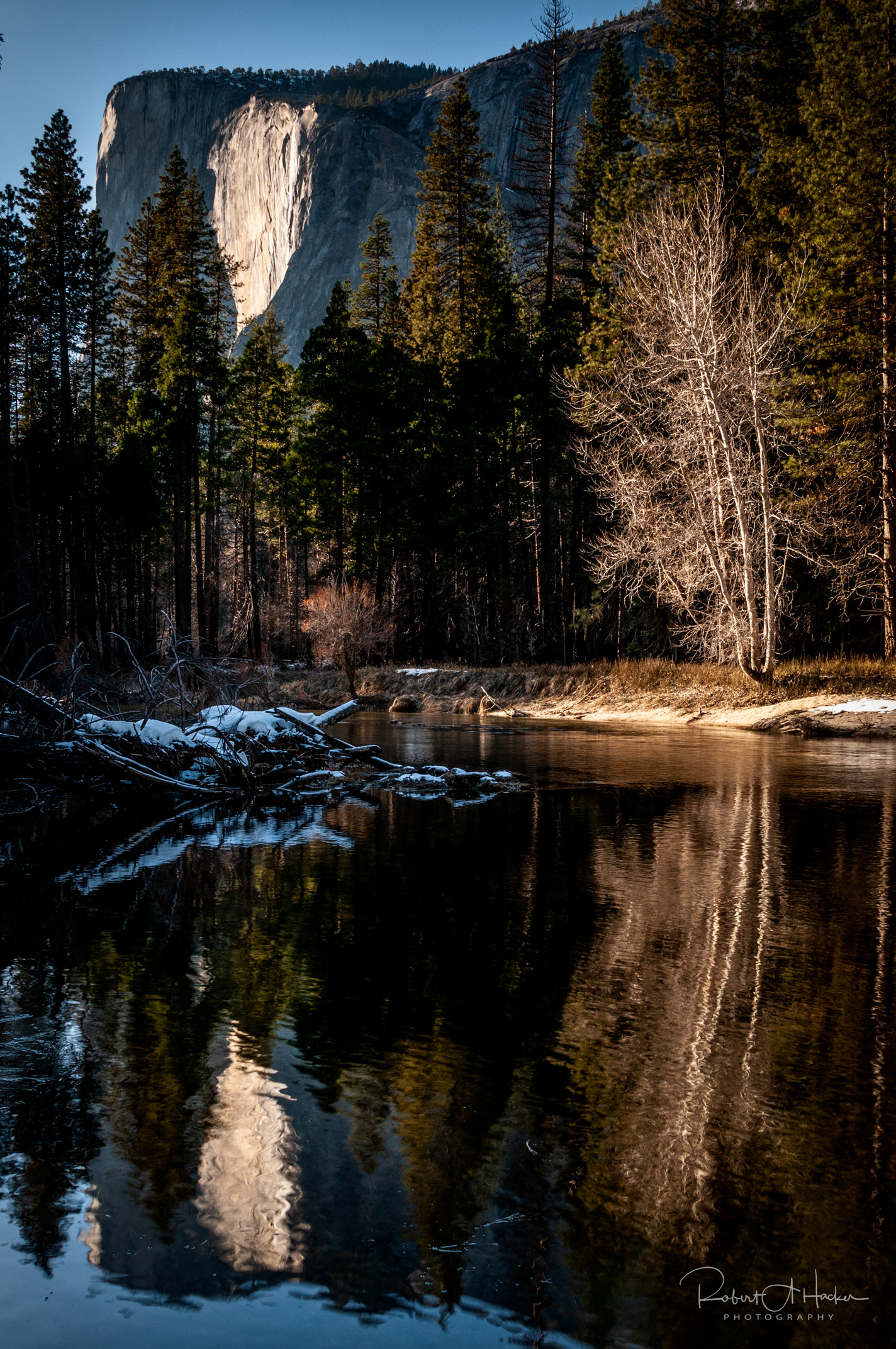 El Capitan Reflection Near Sunset