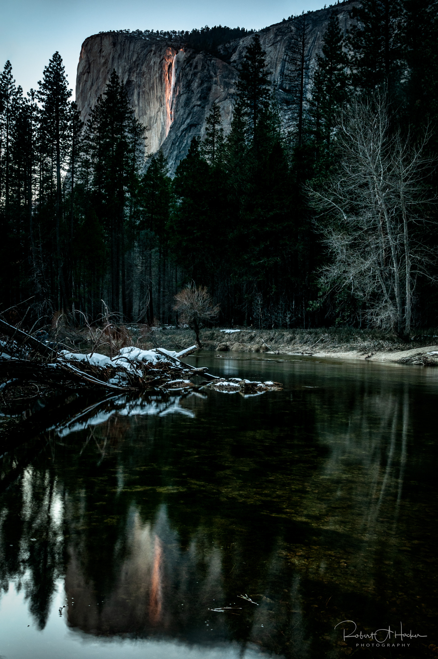 El Capitan Reflection Near Sunset