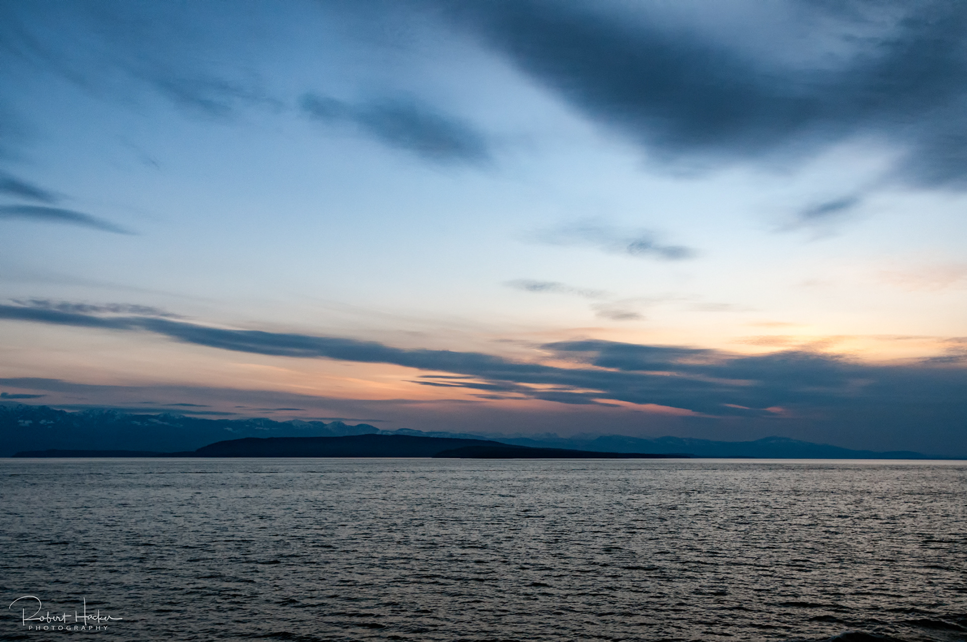 Sunset on the first night of the cruise