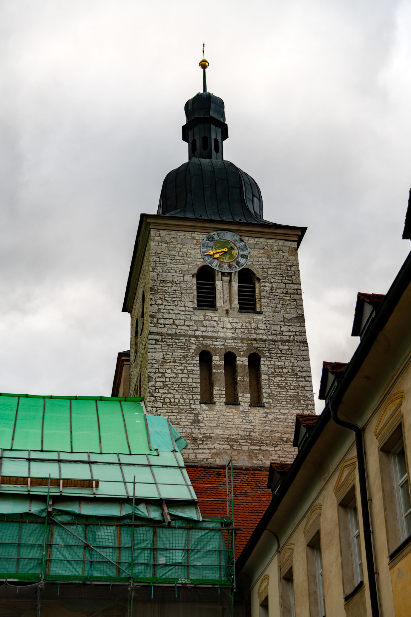 Spire on the portion of the abbey guest house currently being renovated.