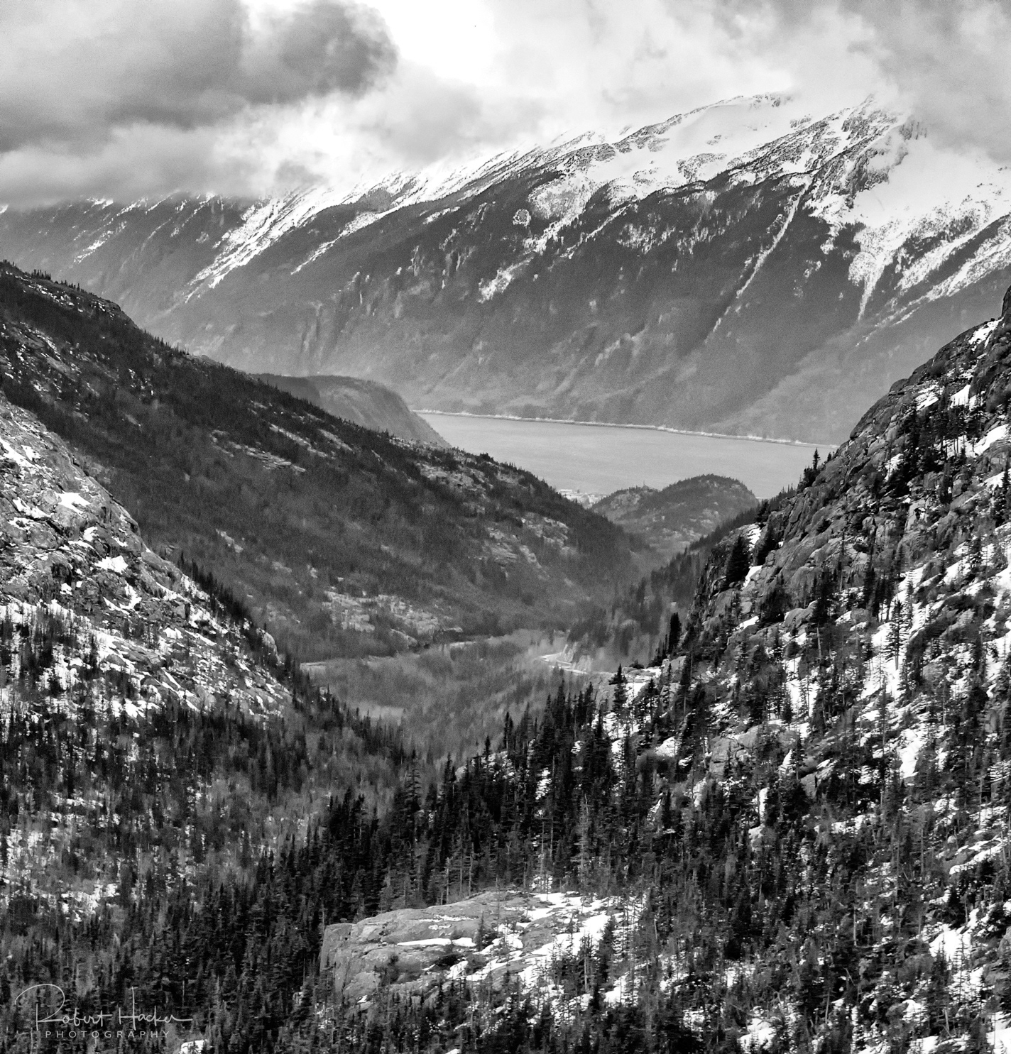 View of the Inside Passage from the White Pass & Yukon Route Railway