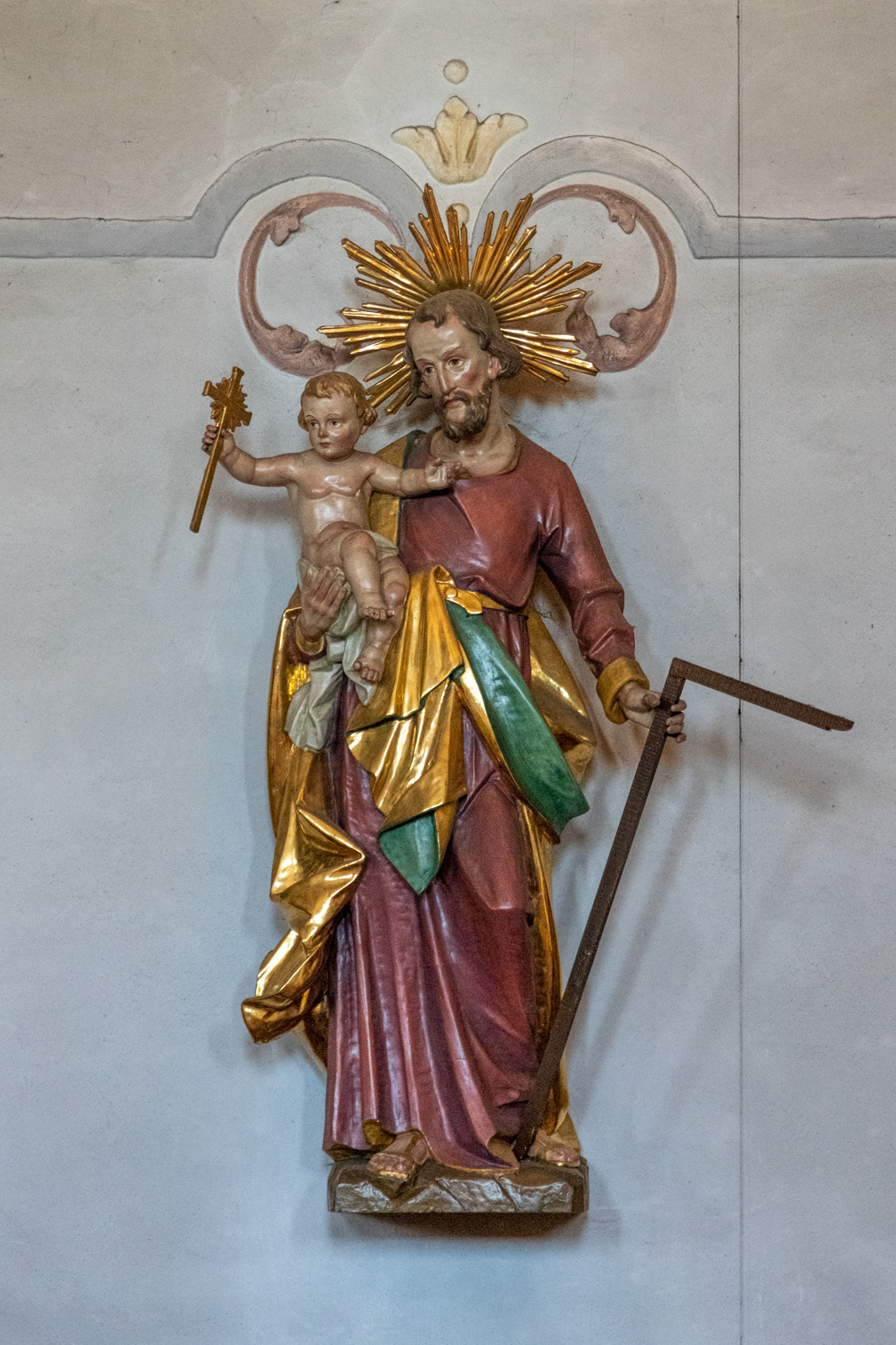 Statue of Joseph and the infant Jesus