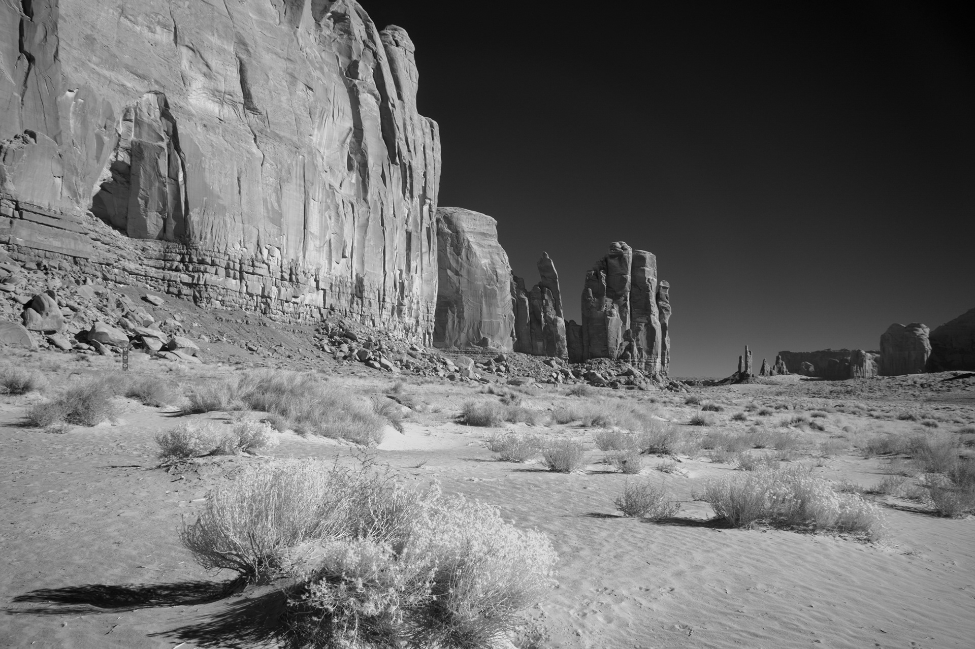Camel Butte and Three Sisters, Monument Valley Navajo Tribal Park
