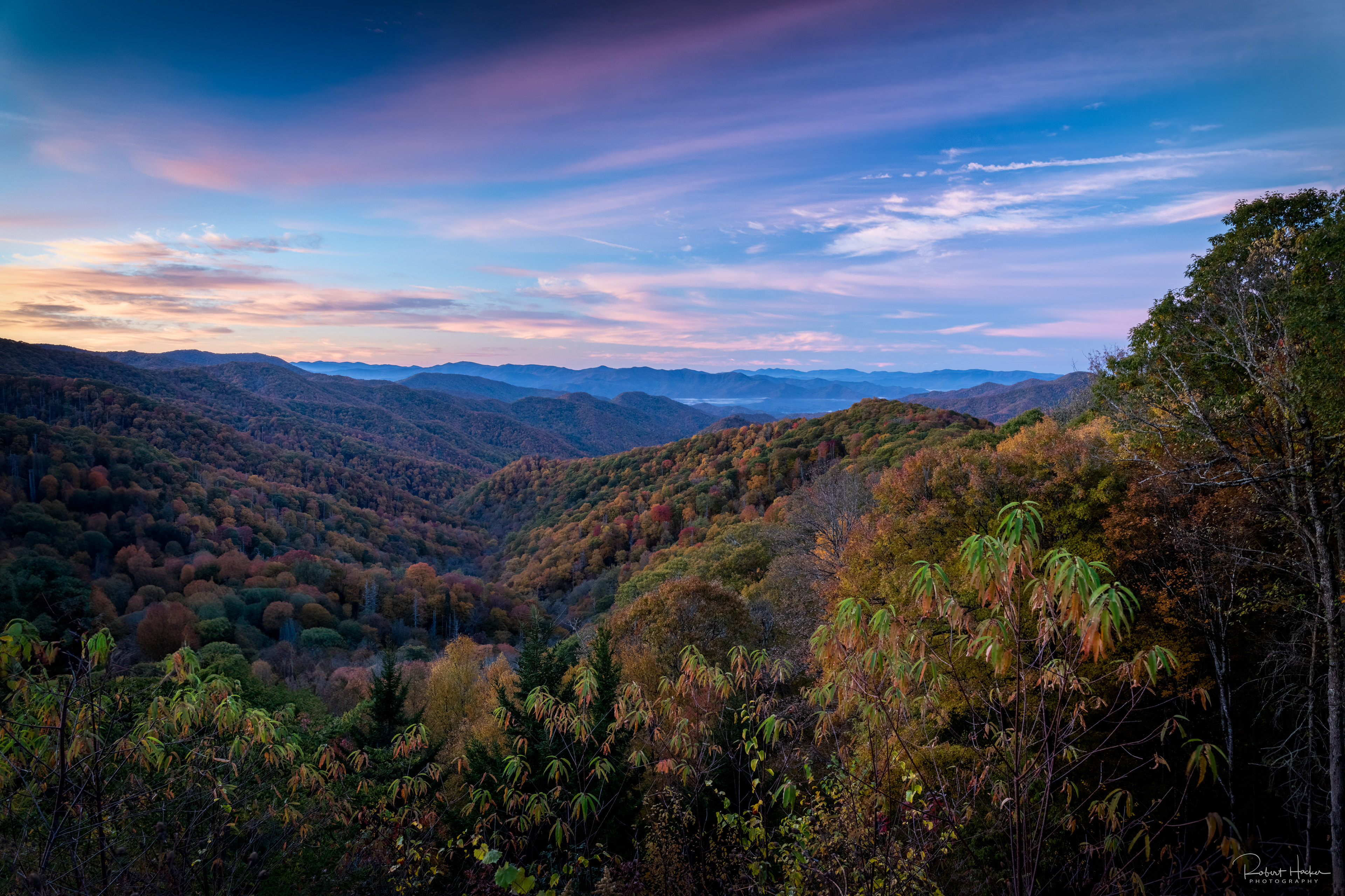 Sunrise at Ben Morton Overlook, Great Smoky Mountains National Park