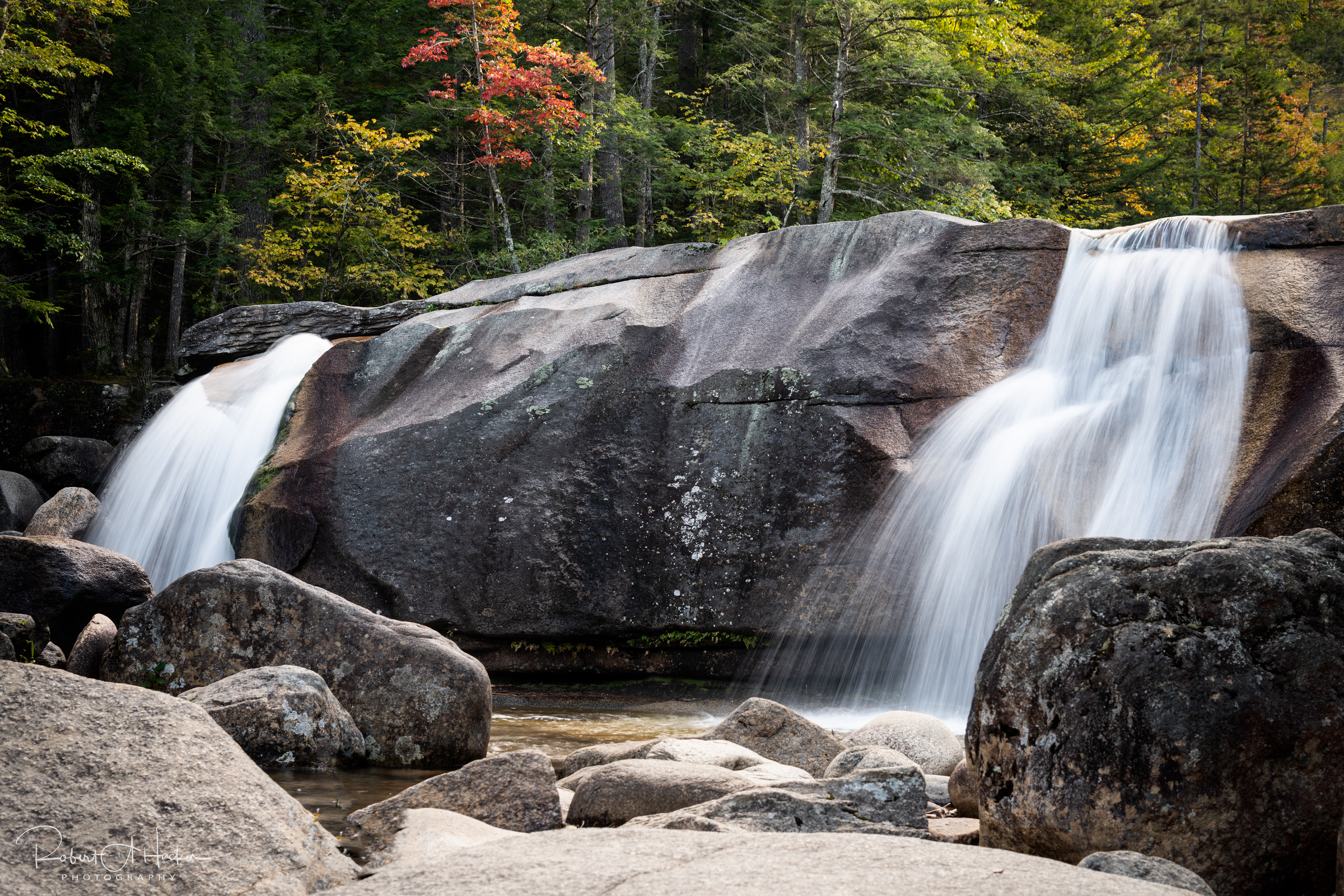 Upper cascades at Diana's Baths on West Side Road, North Conway, NH