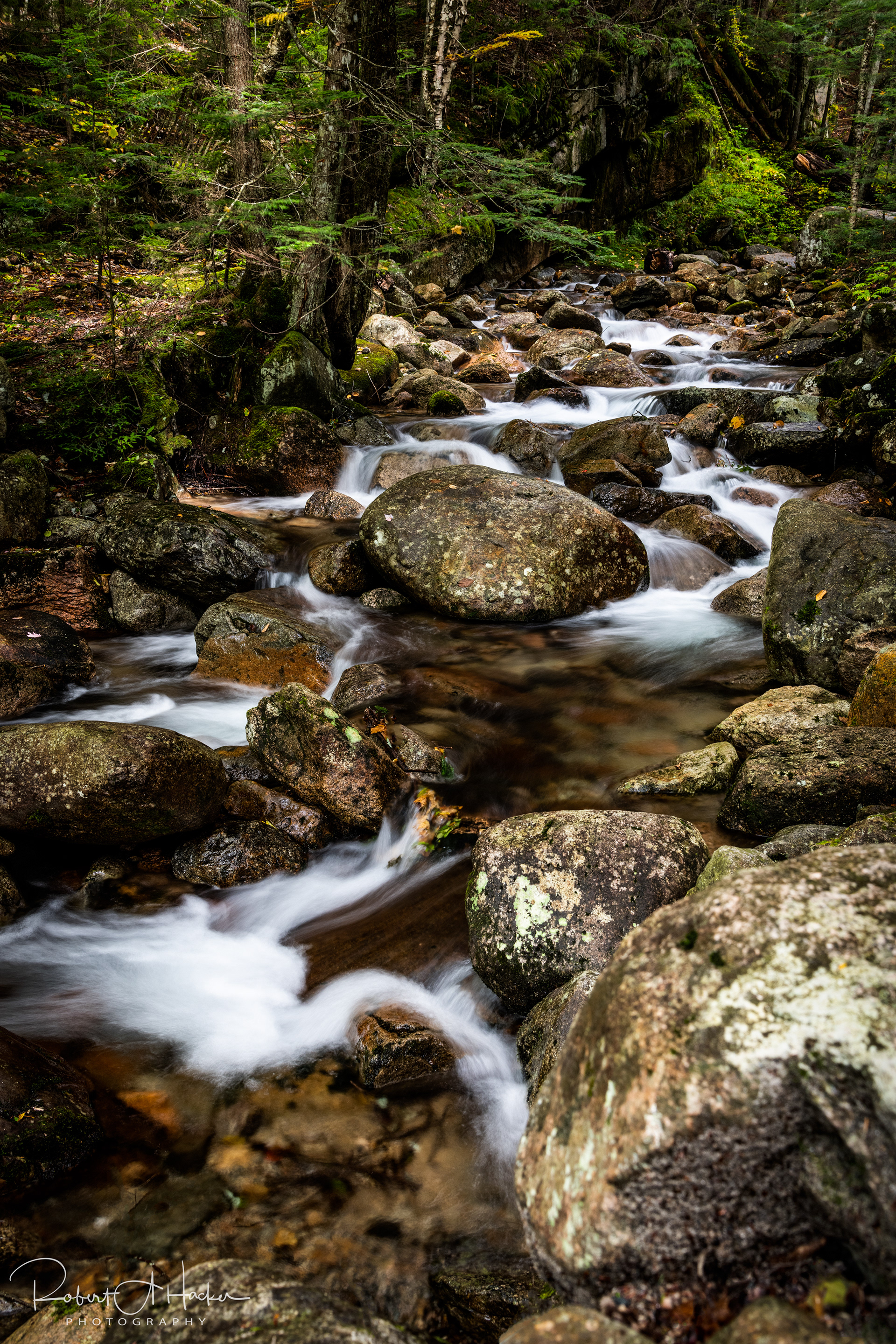 Stream below Avalanche Falls, Franconia Notch State Park, Lincoln, NH (on I-93)