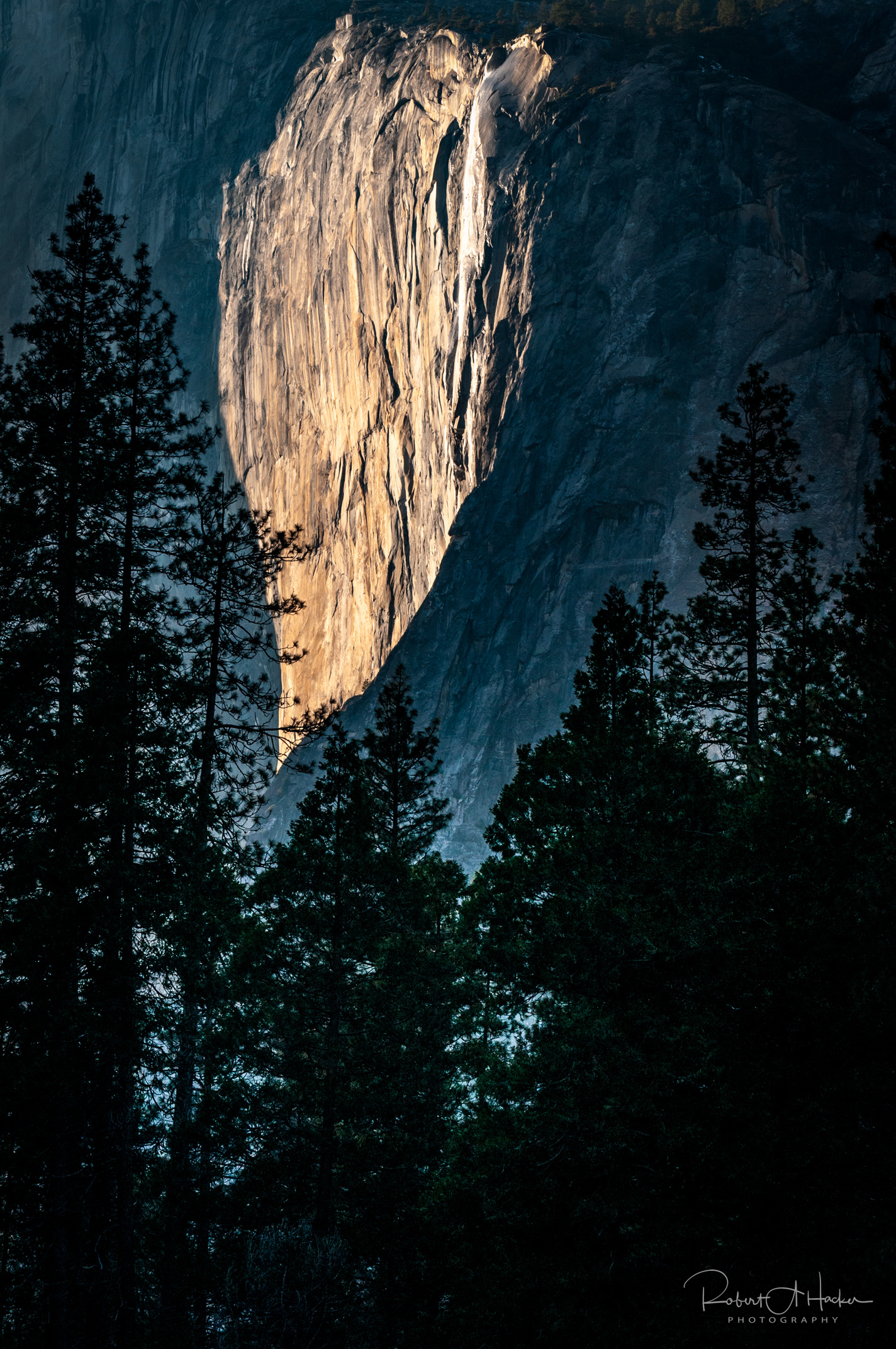 Horsetail Falls at Sunset