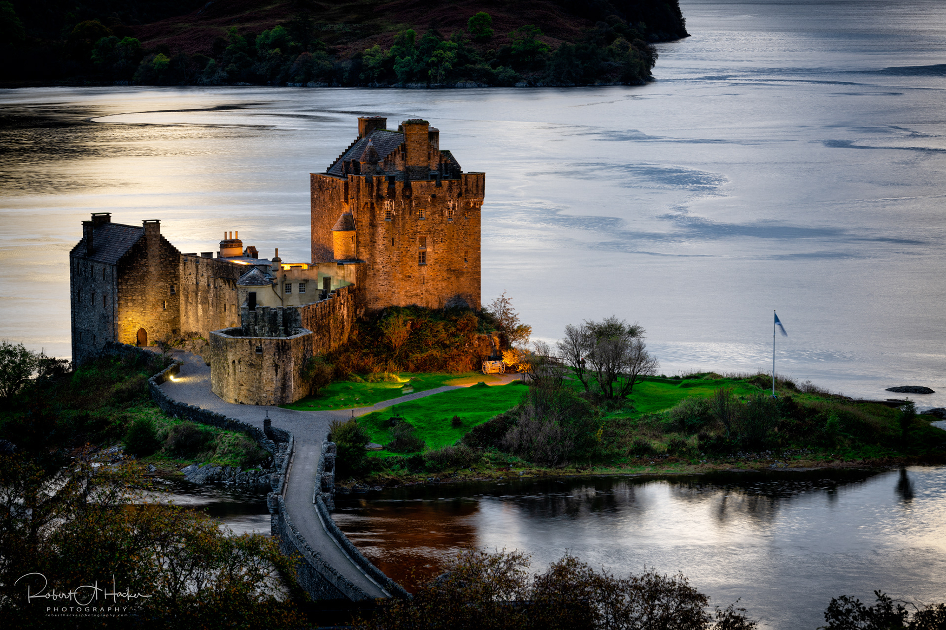 Eilean Donan Castle is on a small tidal island in Loch Dulch in the Western Highlands of Scotland near Dornie.
