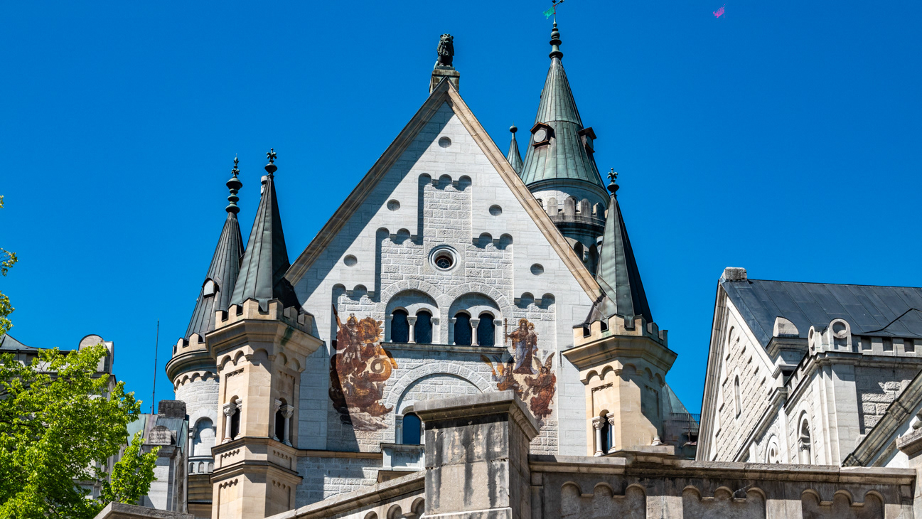 The inner courtyard of Neuschwanstein