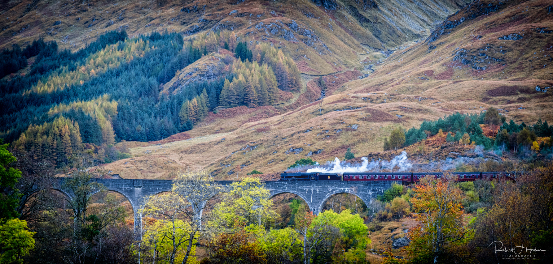 The Glenfinnan Viaduct, Glenfinnan Inverness-shire. This viaduct was used in Harry Potter and the Chamber of Secrets.