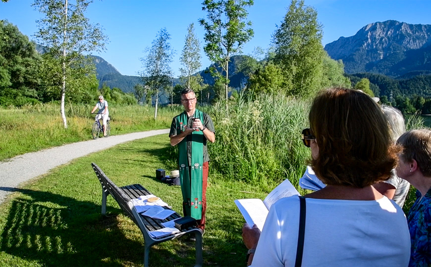 Holy Eucharist at lake side