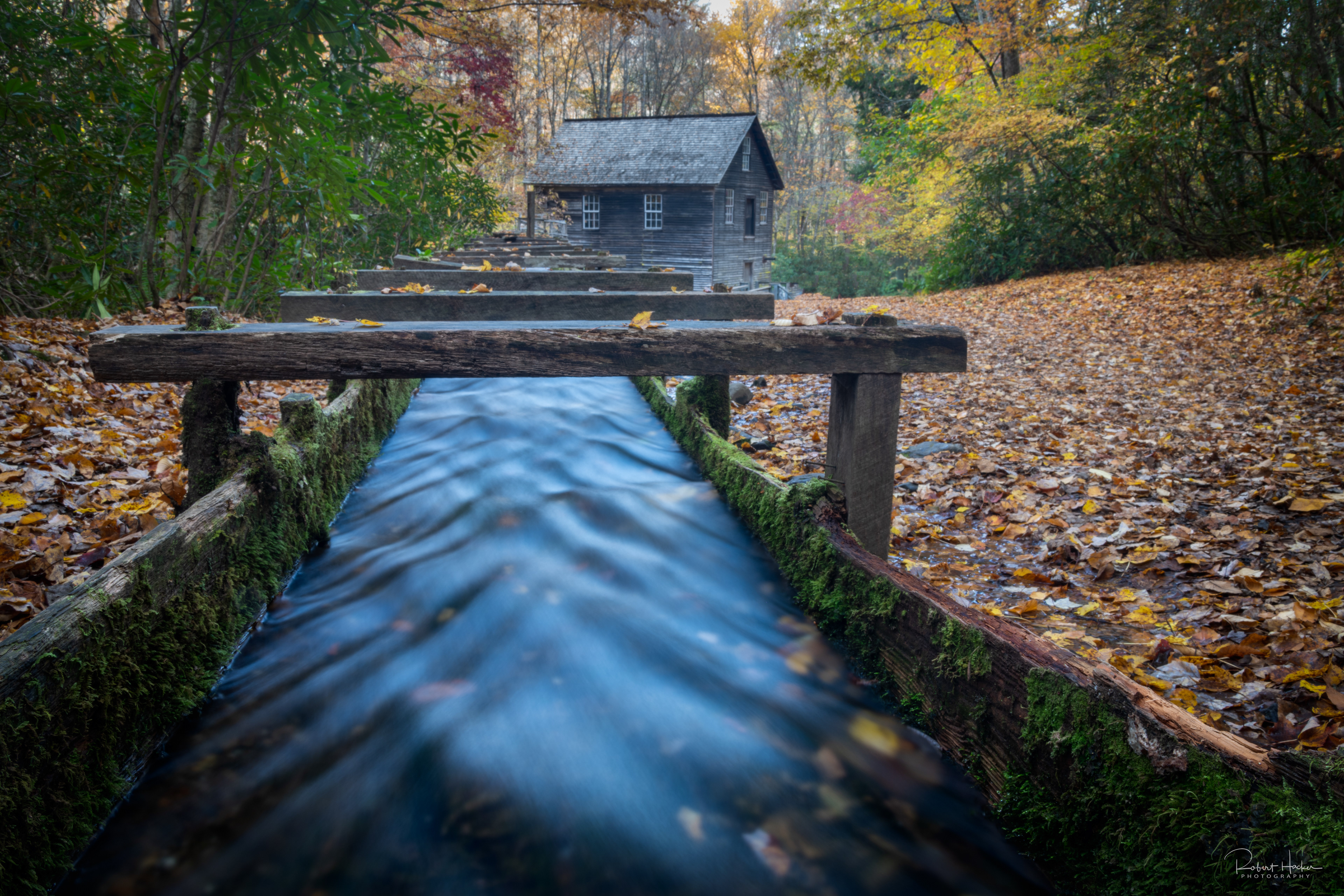Flume that feeds Mingus Mill, Great Smoky Mountains National Park
