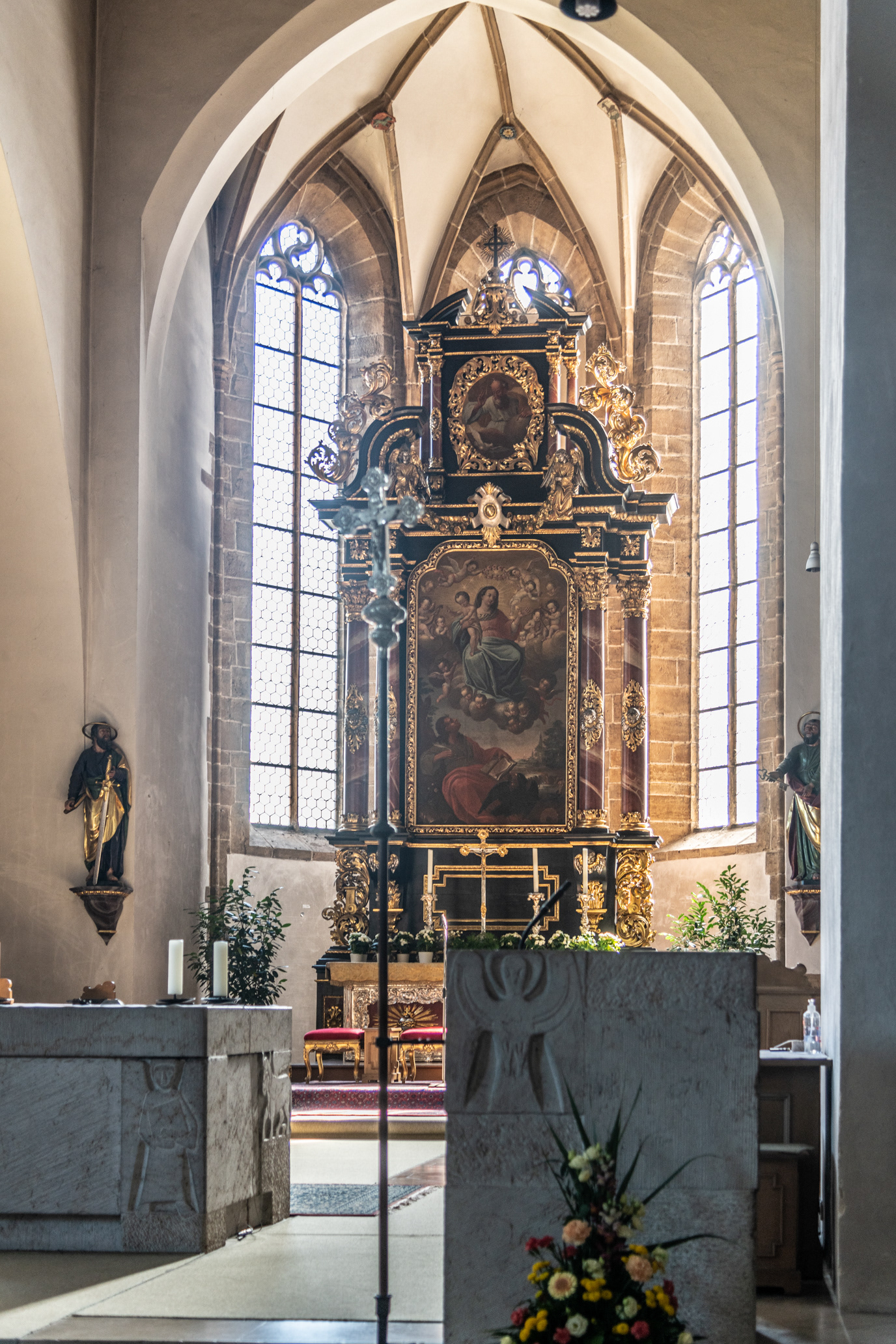 The main altar of the abbey church