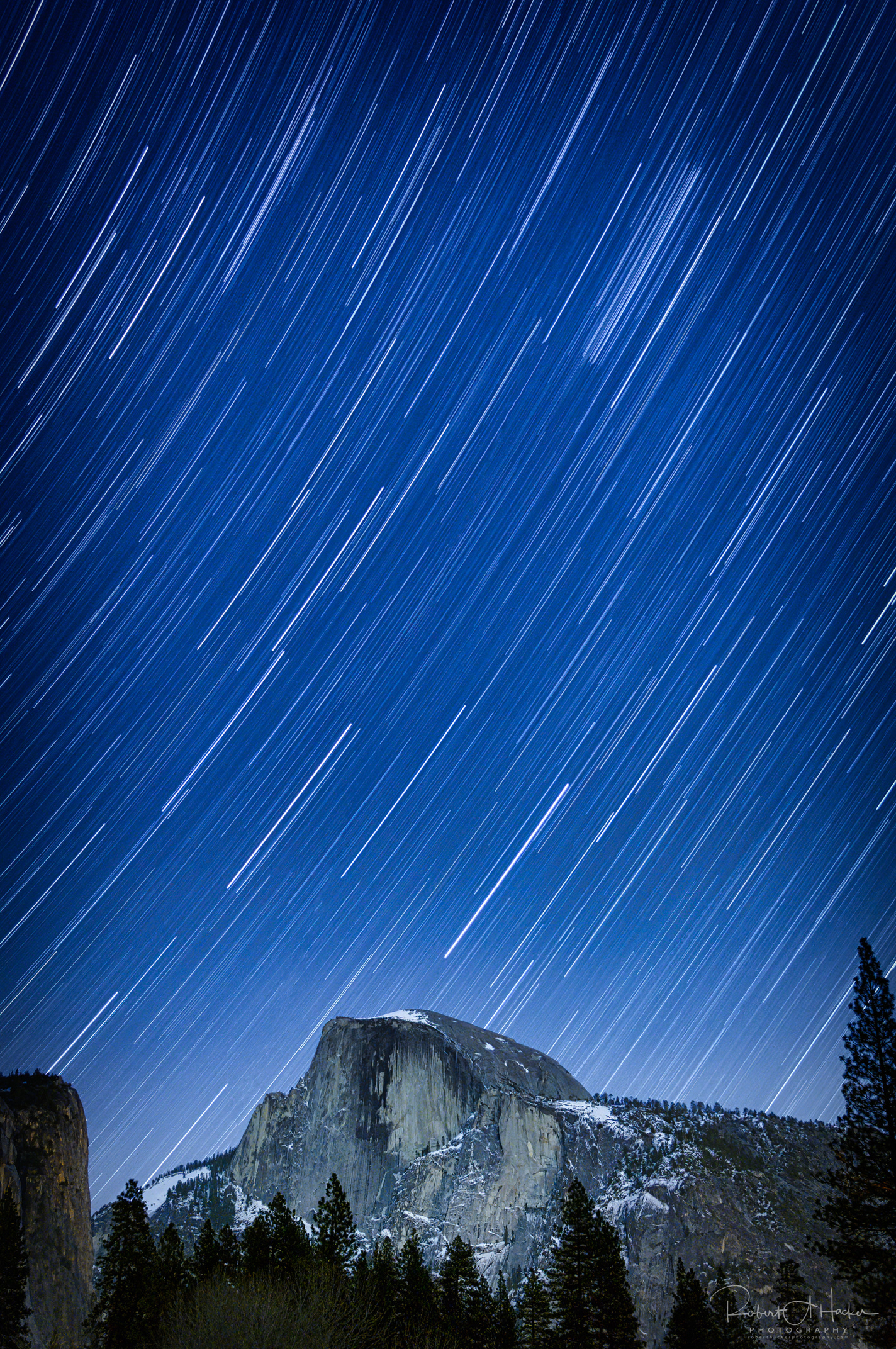 Star Trails over Half Dome from Camp 6