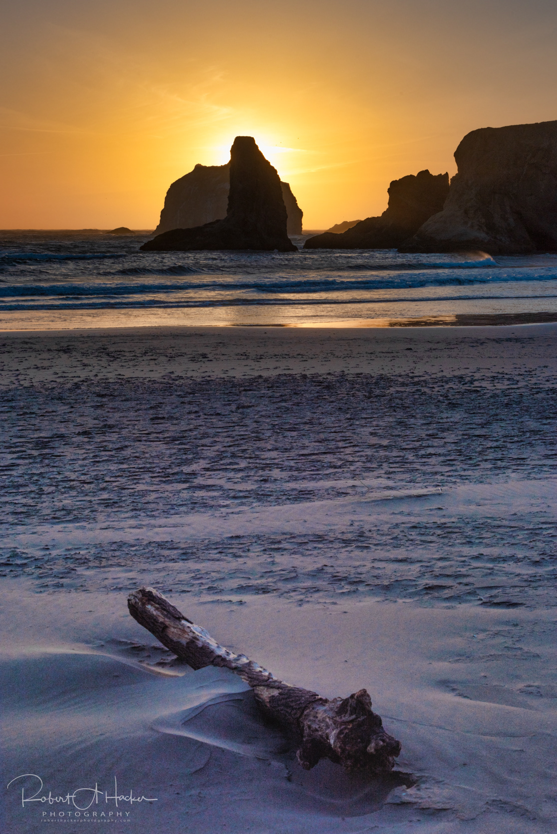 Sunset on Bandon Beach, Bandon, Oregon