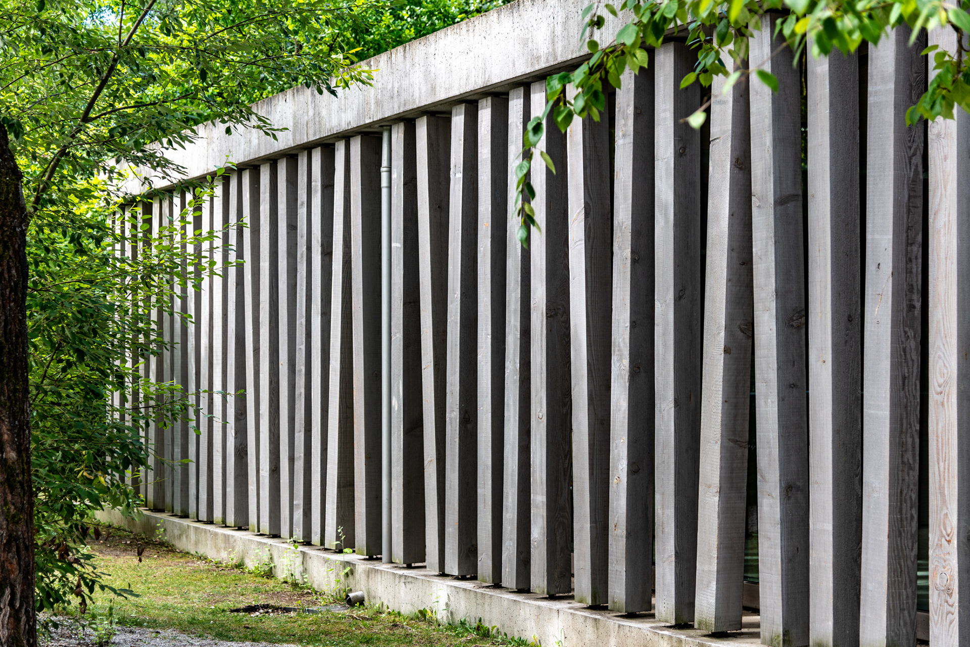 Outer wall of the Visitor's Center