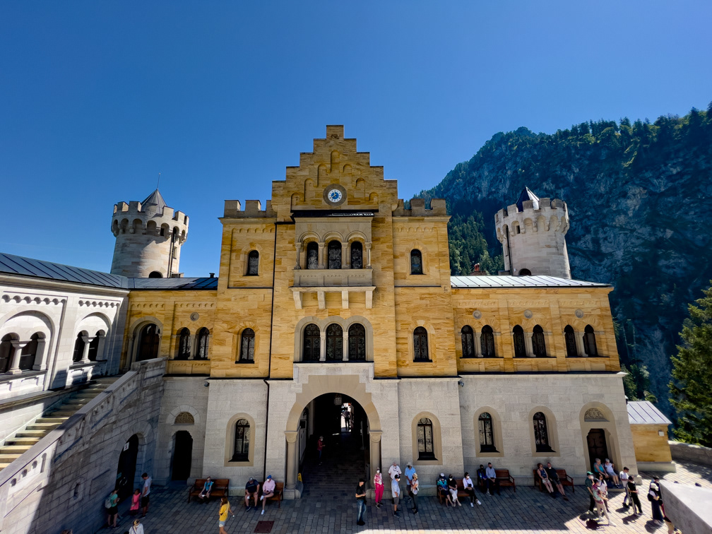 The back of the main entrance building