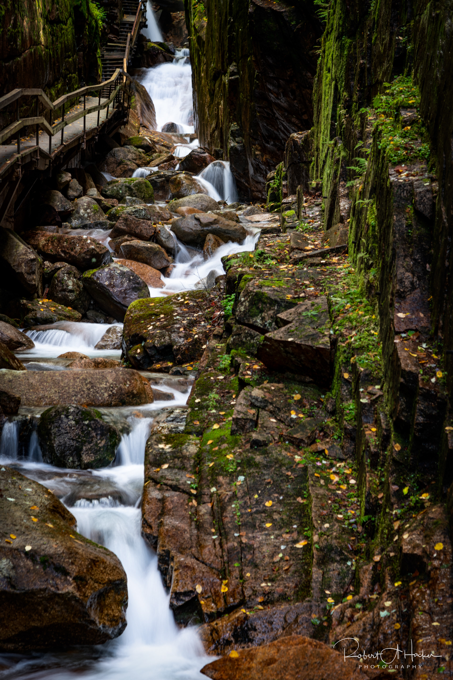 Stream below Avalanche Falls, Franconia Notch State Park, Lincoln, NH (on I-93)