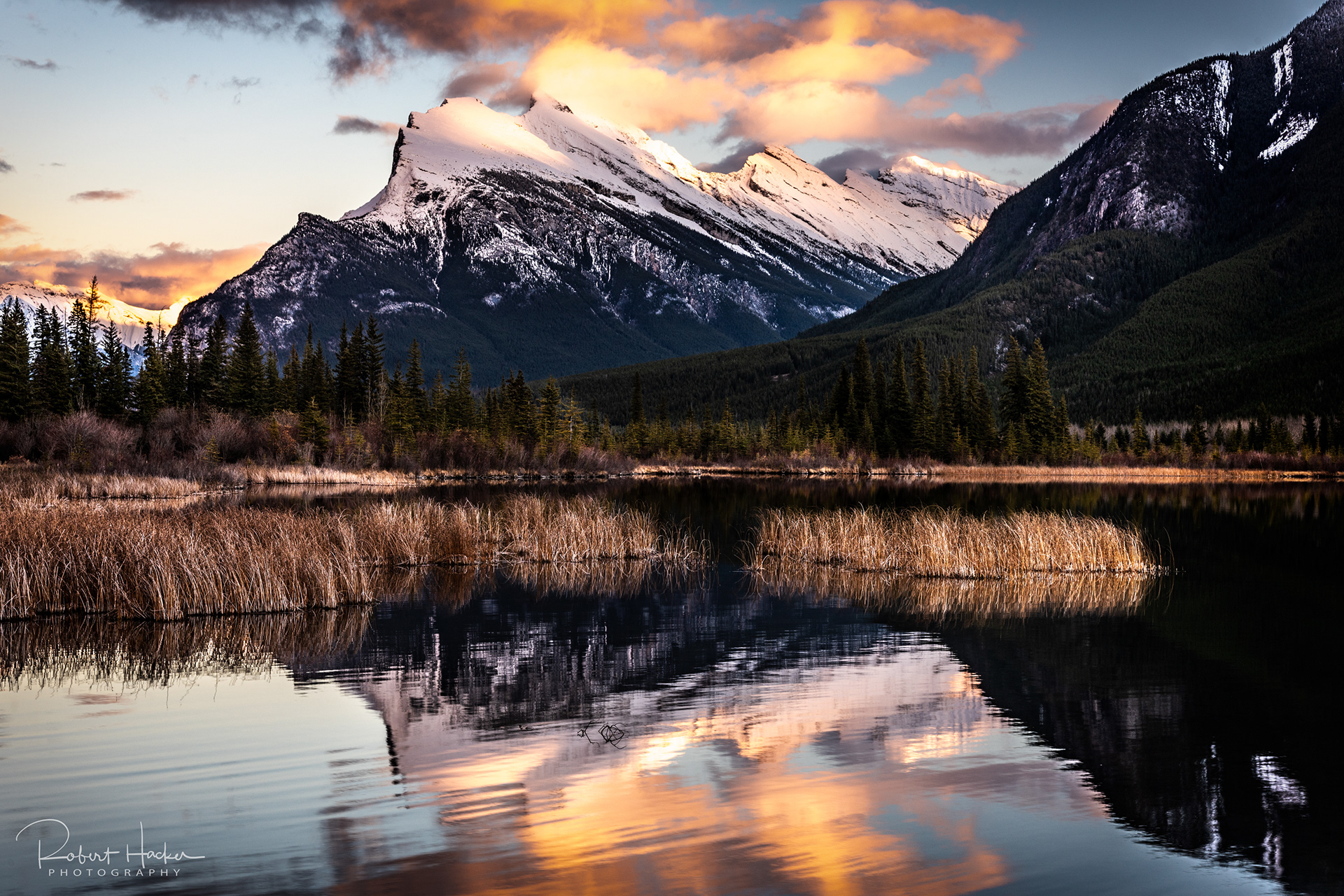 Vermillion Lakes Sunset, Banff National Park, Alberta, Canada