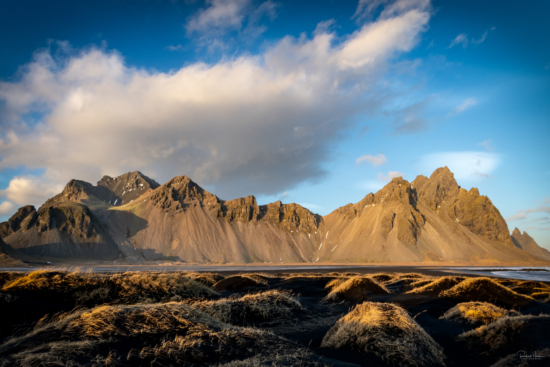 Black sand dunes and Vestrahorn