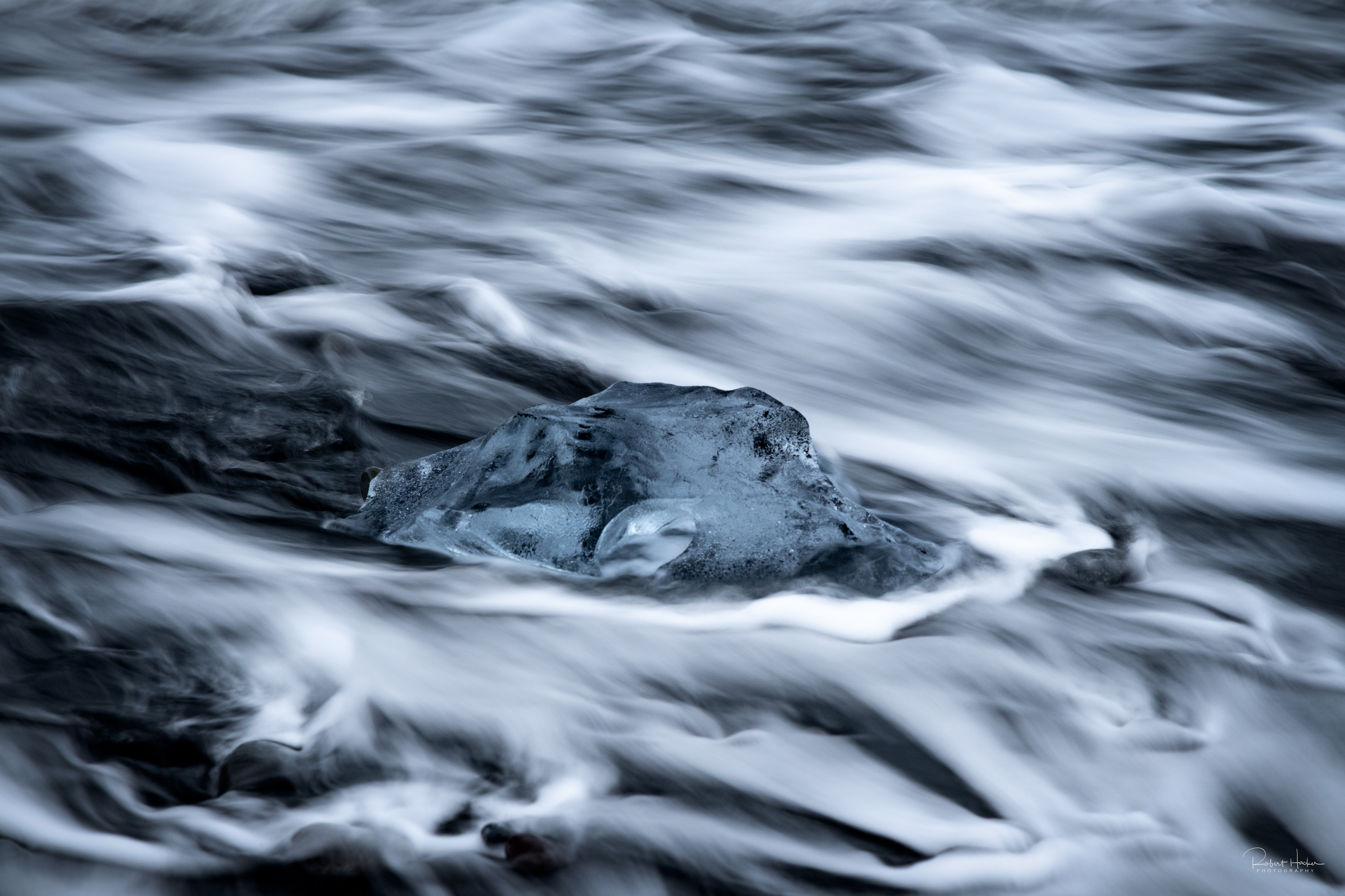 Ice chunk from the Jökulsárlón Glacier Lagoon on the Diamond Beach