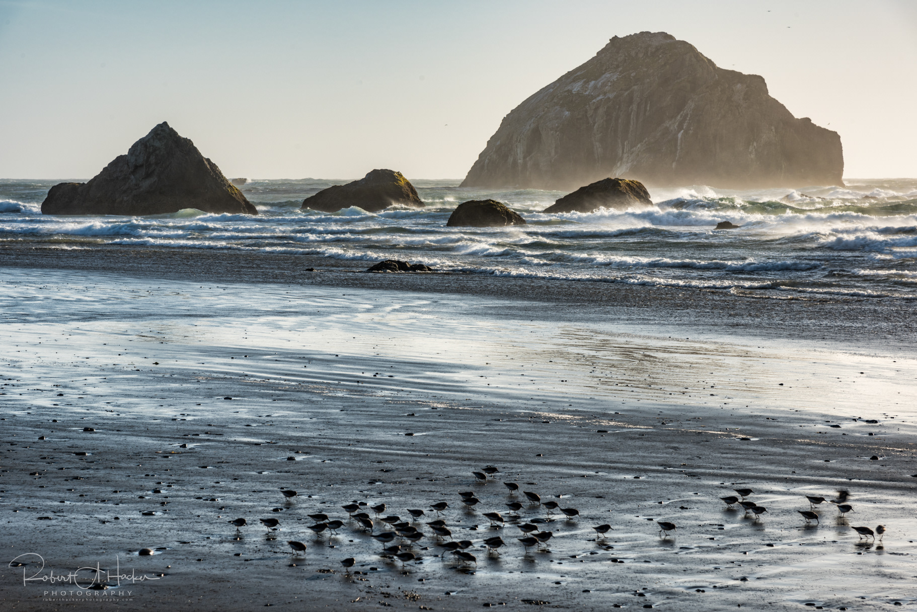 Bandon Beach at sunset, Bandon, Oregon