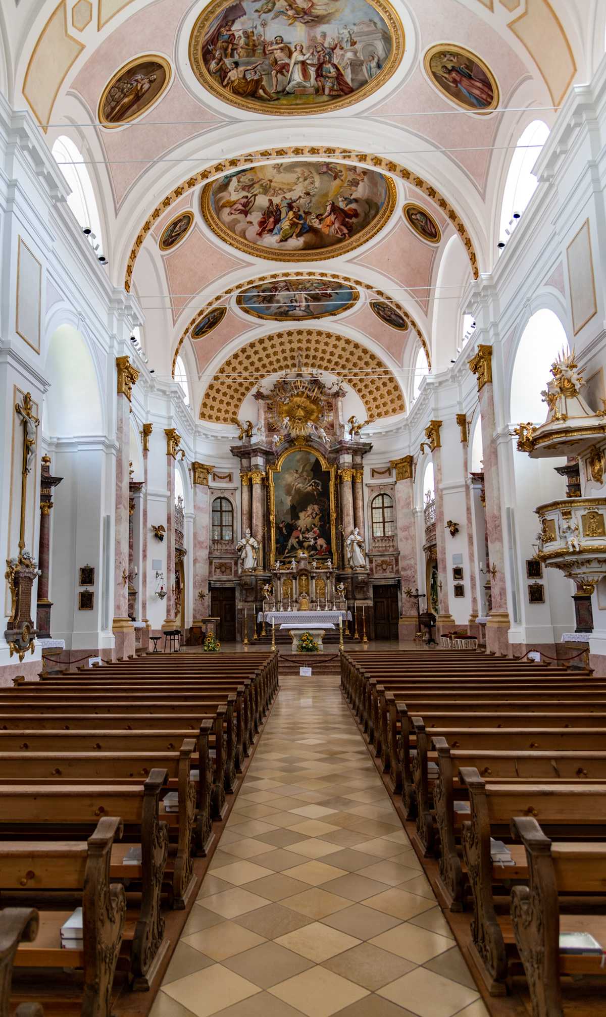 Interior of the former Roman Catholic church