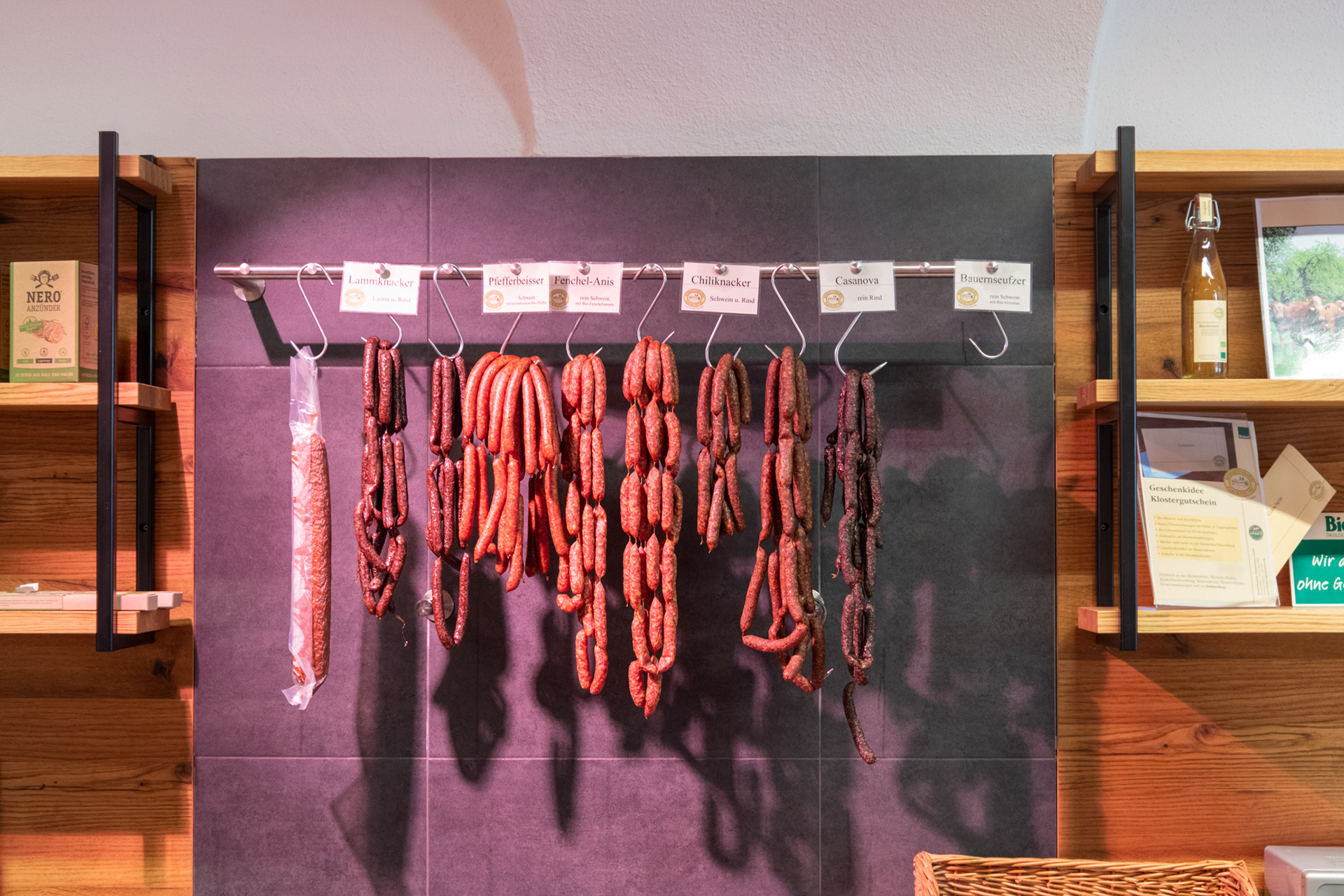 The butcher section of the abbey store