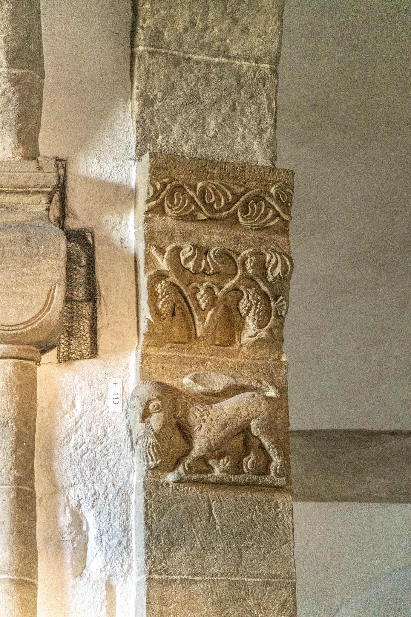 Pillar detail in the abbey church