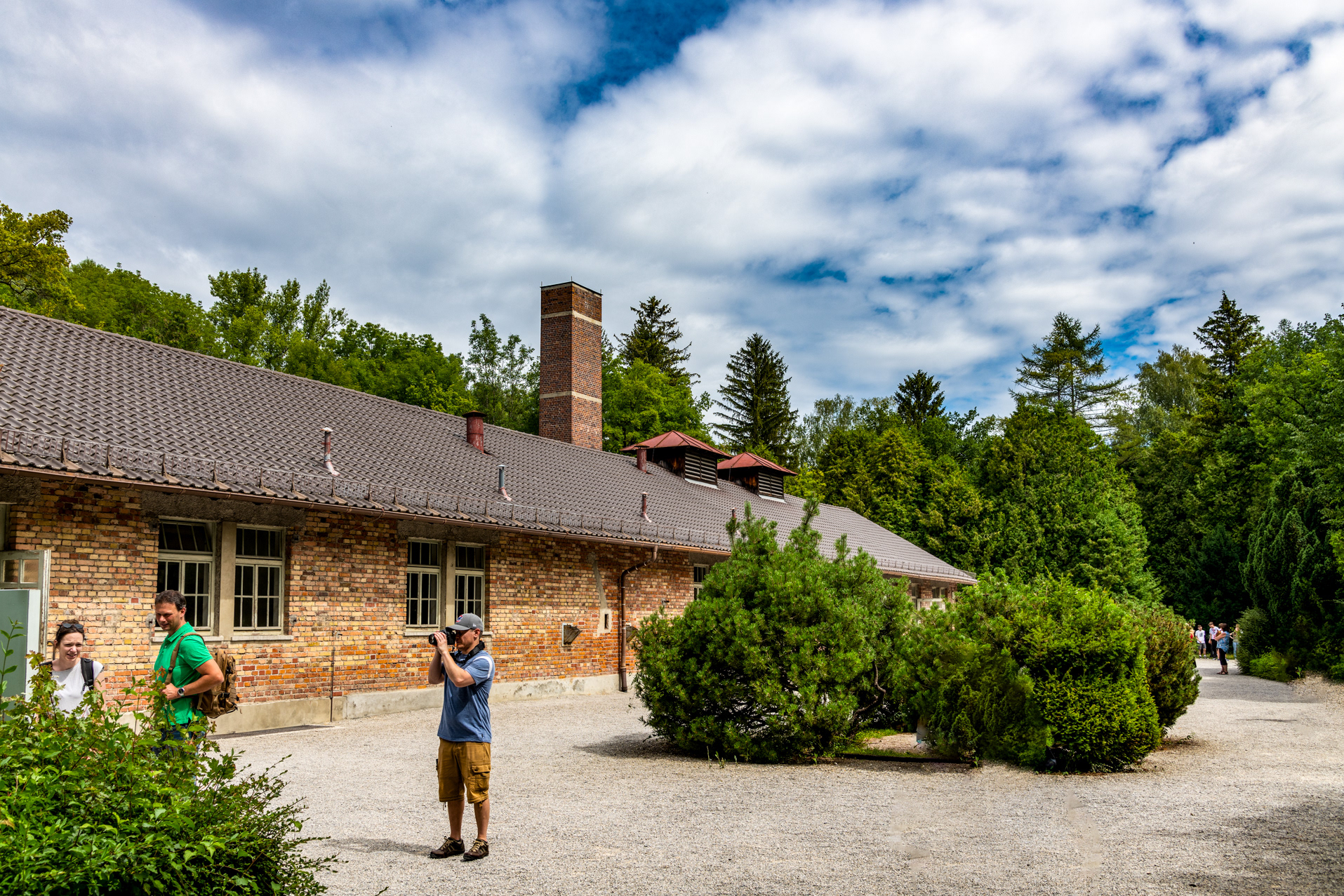 The crematory building.