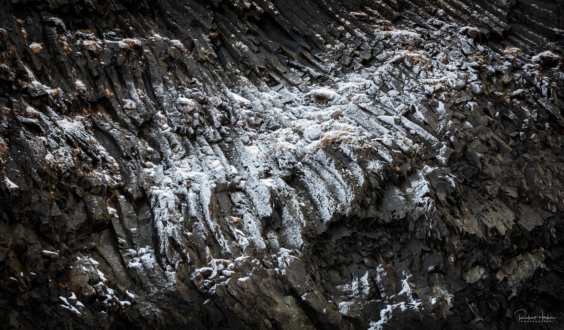 Basalt cliffs at Reyniskirkja Beach