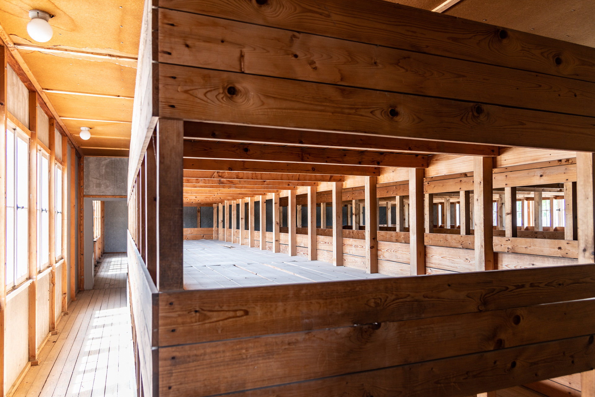 Prisoner bunks (reconstructed) in the mid 1940's