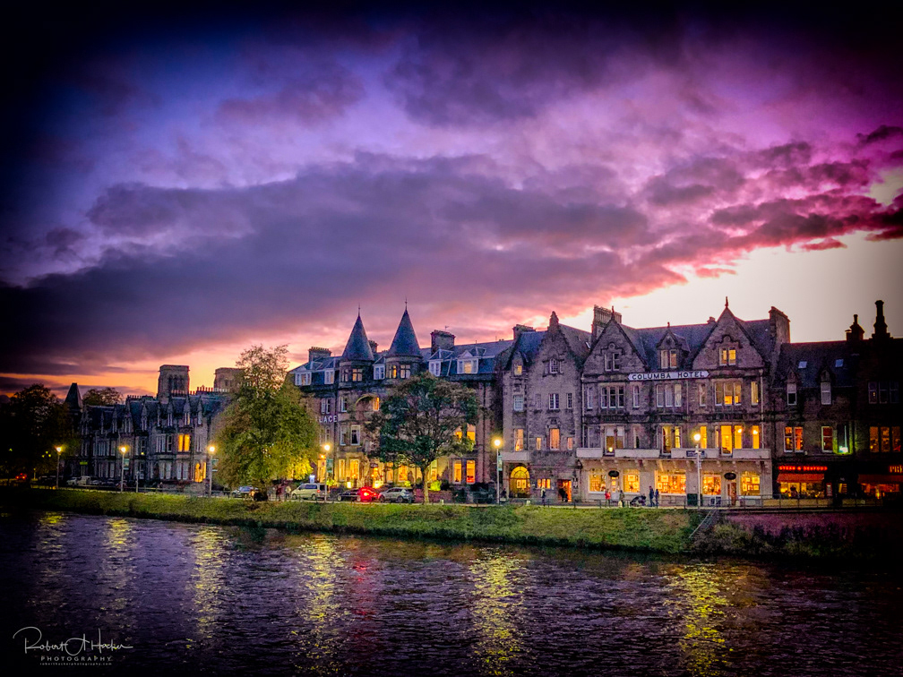 Buildings along the River Ness in Inverness.