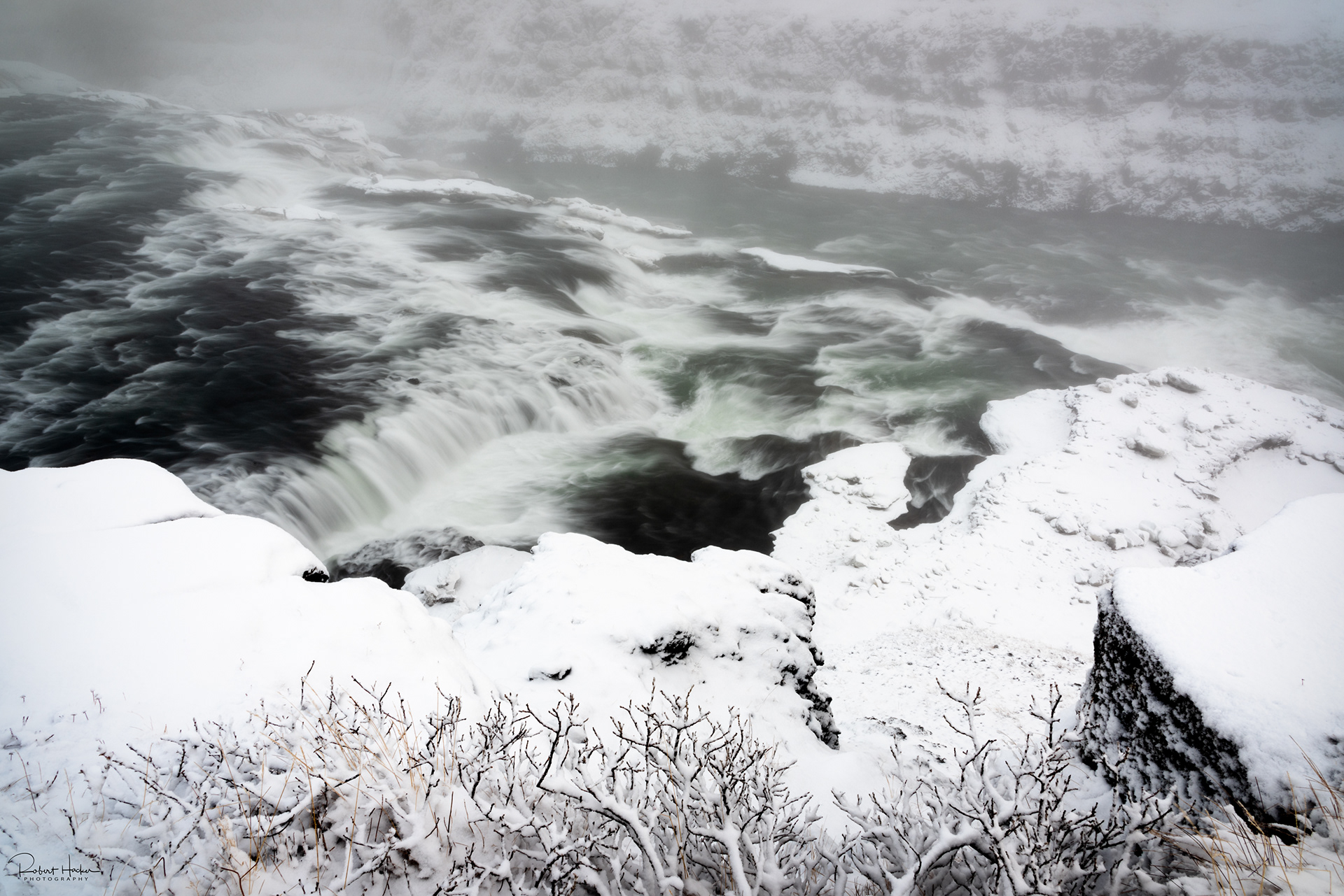The Hvítá River above Gullfoss 